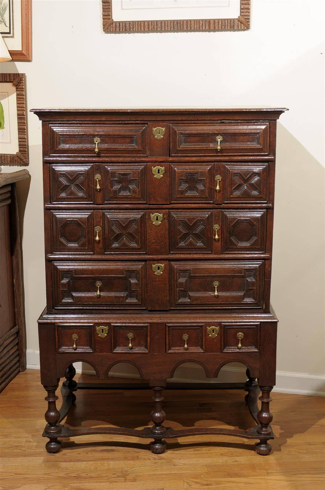 19th Century Chest on Stand In Fair Condition For Sale In Atlanta, GA
