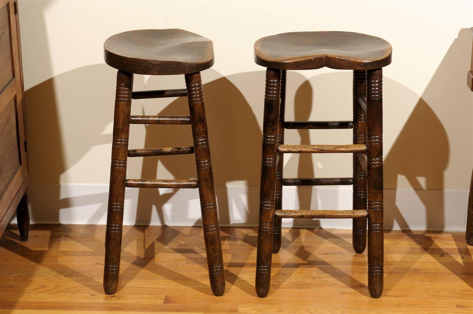 English Saddle Seat Stools 1