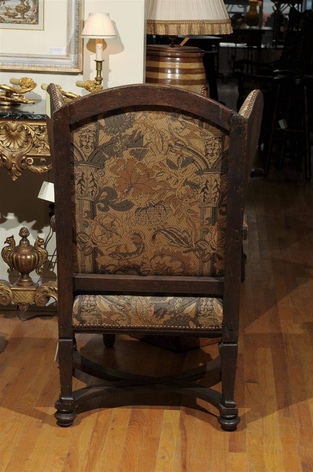 18th Century English Upholstered Wingback Chair In Good Condition In Atlanta, GA