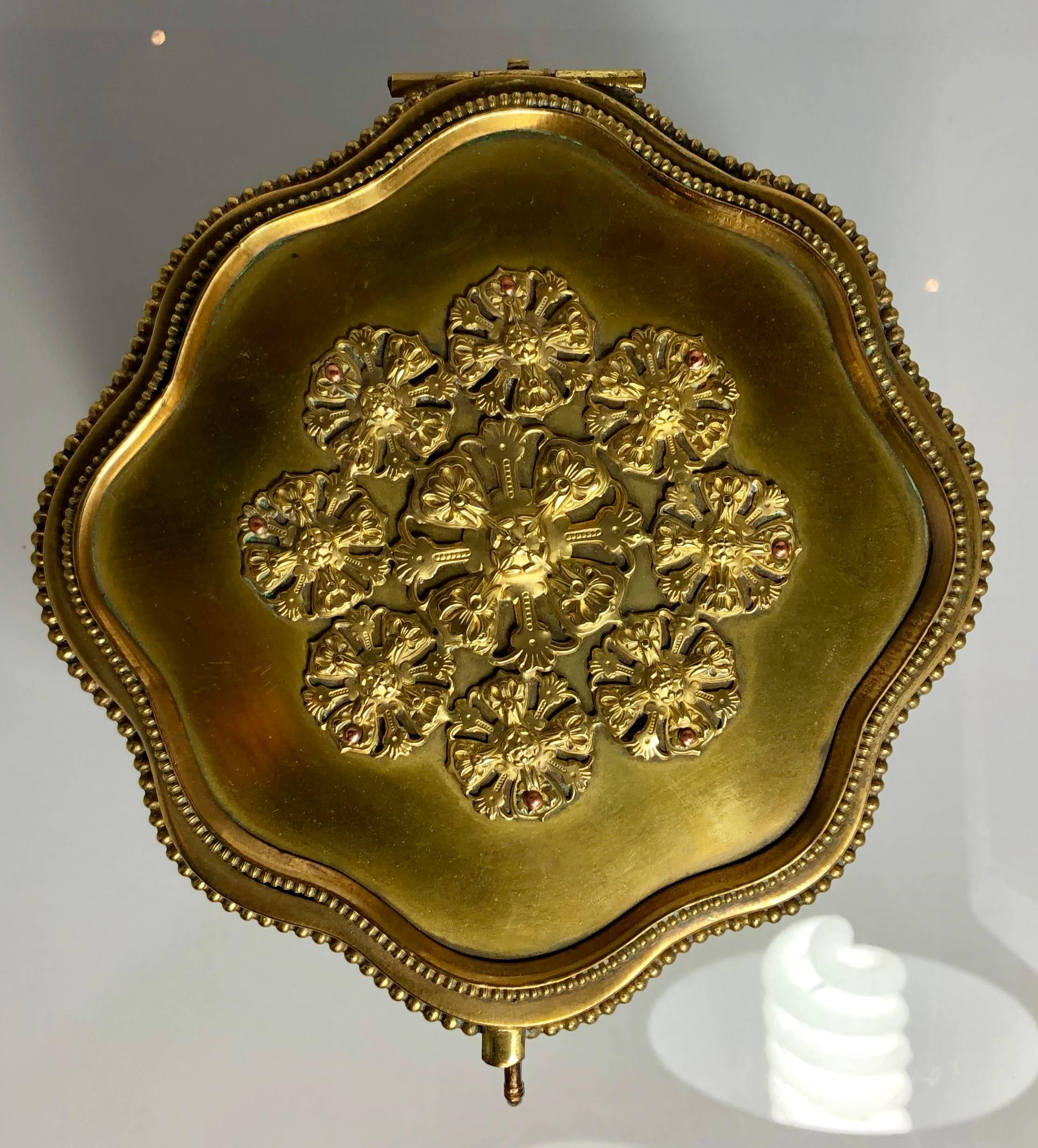 Antique French Gold Bronze Box, circa 1890-1910 1