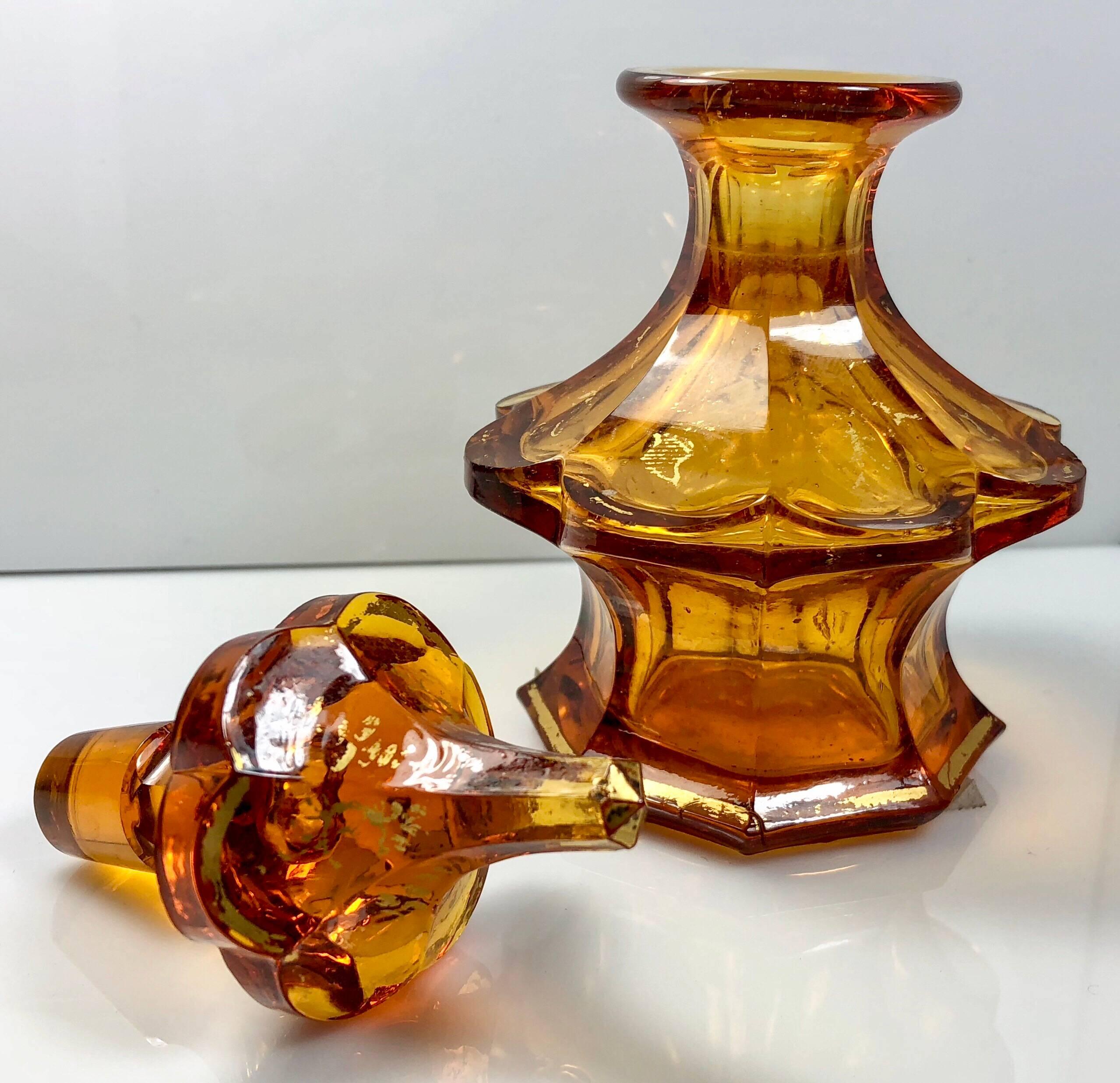 amber perfume bottle