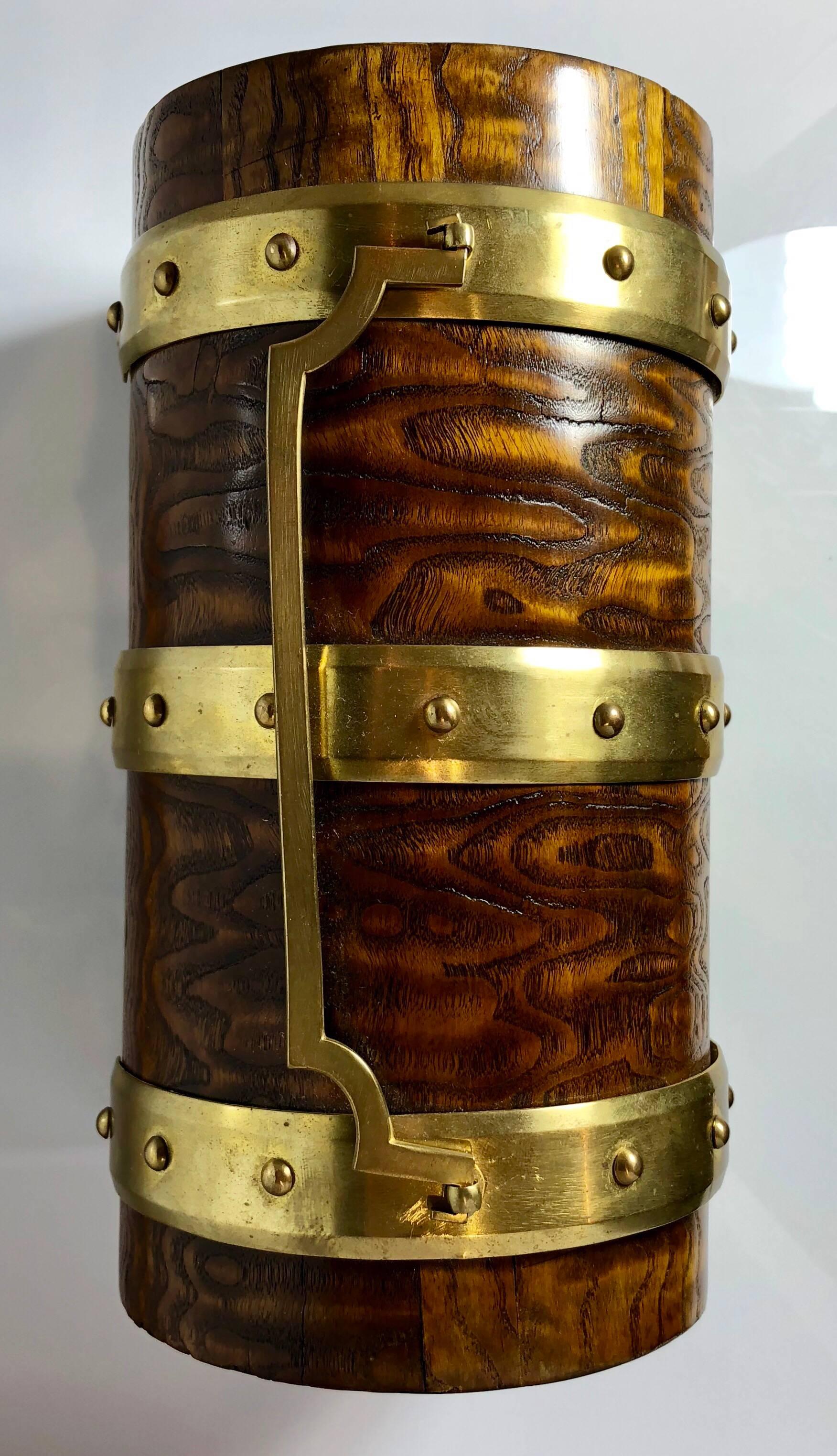 Antique English Brass and Burled Walnut Box, circa 1870-1880 2