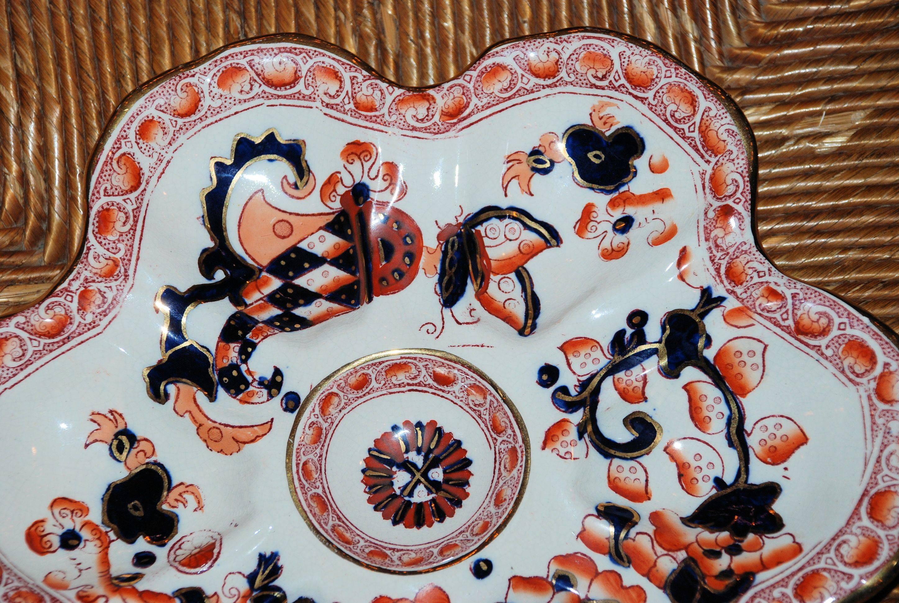 Antique Majolica oyster plate.