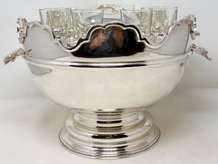 Estate French Silver-Plated Sturgeon Design Vodka and Caviar Service, Circa 1960