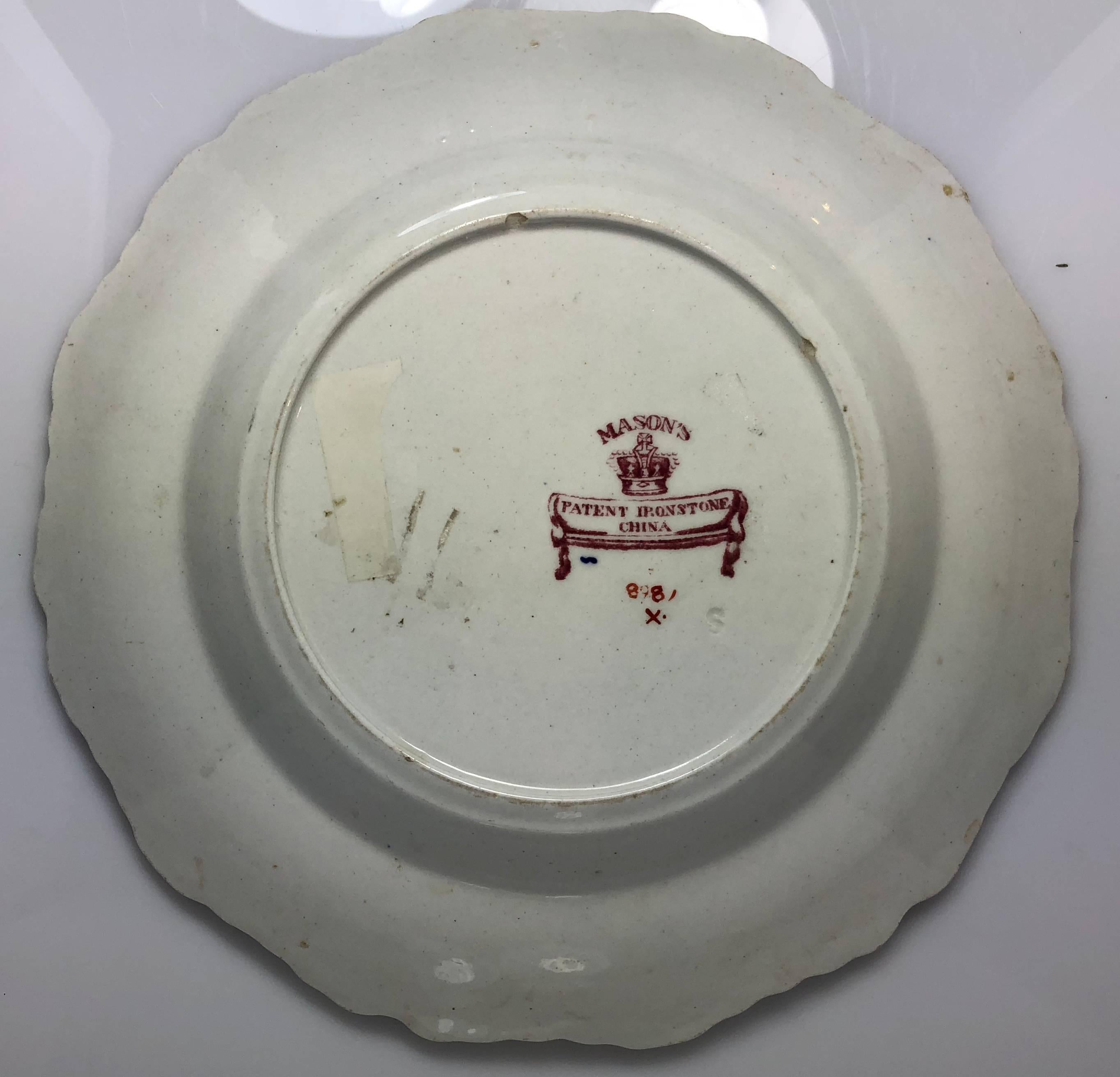 Antique English Mason's Plate, 100 Years Old In Excellent Condition In New Orleans, LA