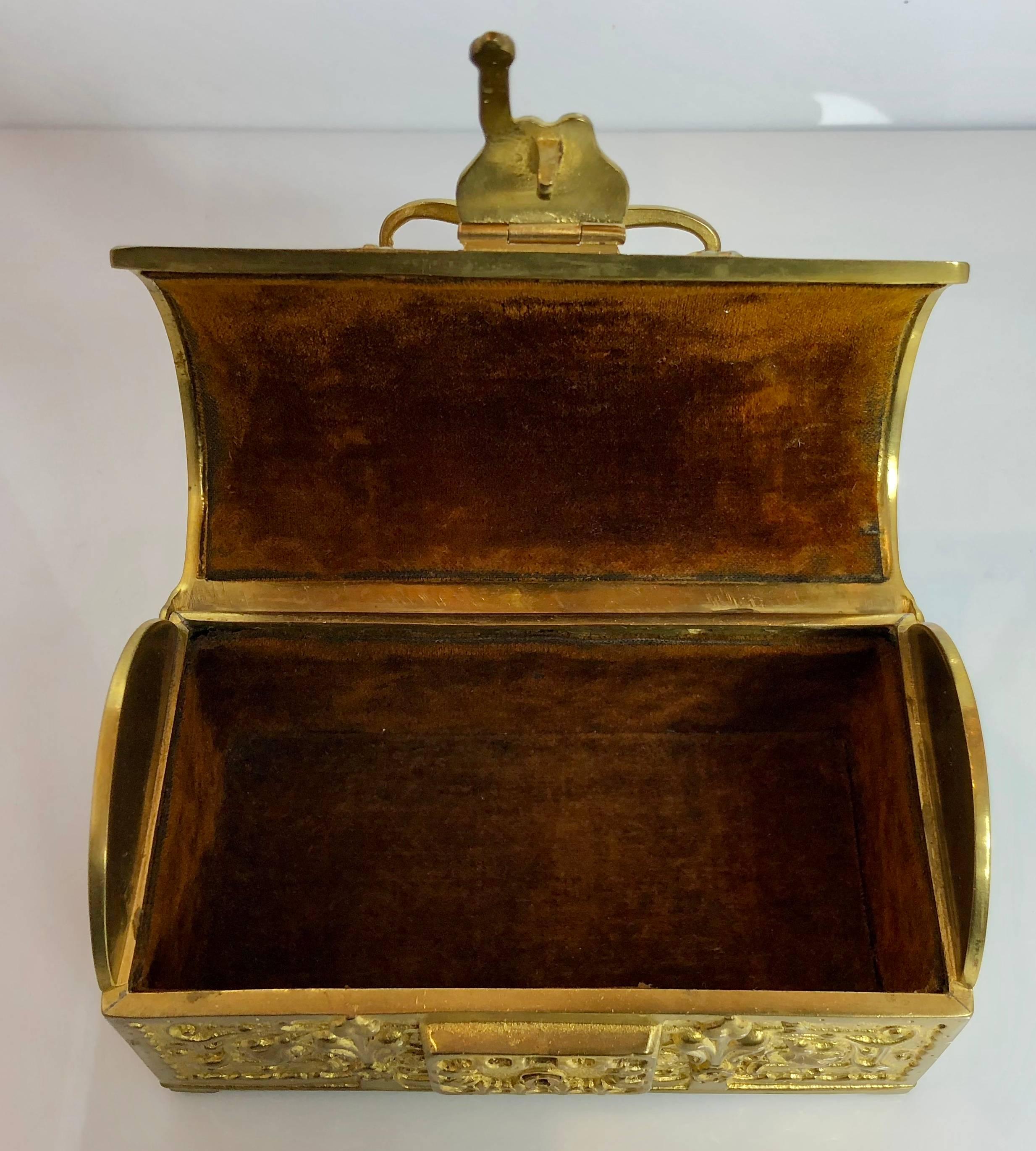 Antique German Bronze Jewel Box, circa 1890-1900 In Excellent Condition In New Orleans, LA