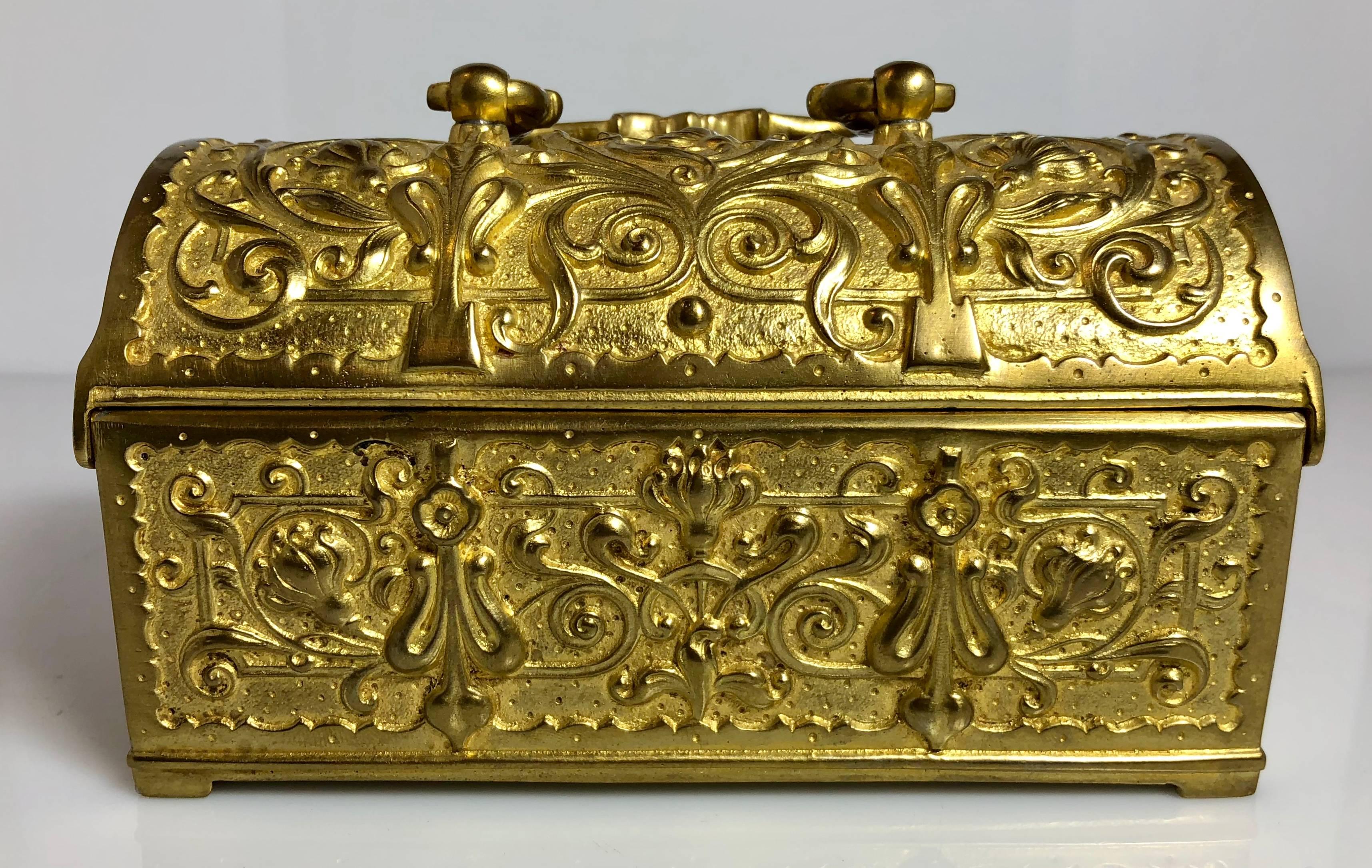 Antique German Bronze Jewel Box, circa 1890-1900 1
