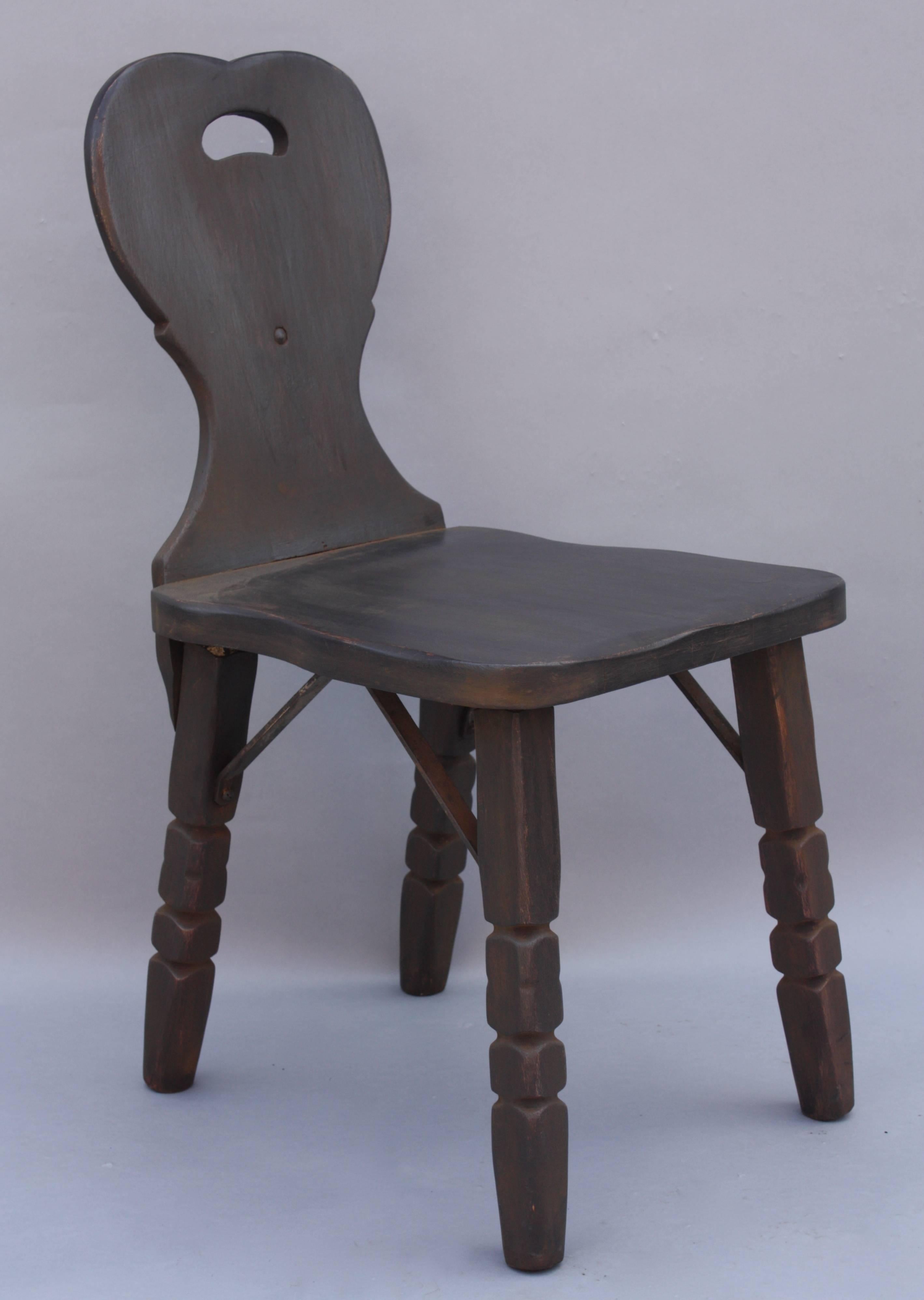 1930s Monterey Period Coronado Side Chair In Good Condition In Pasadena, CA