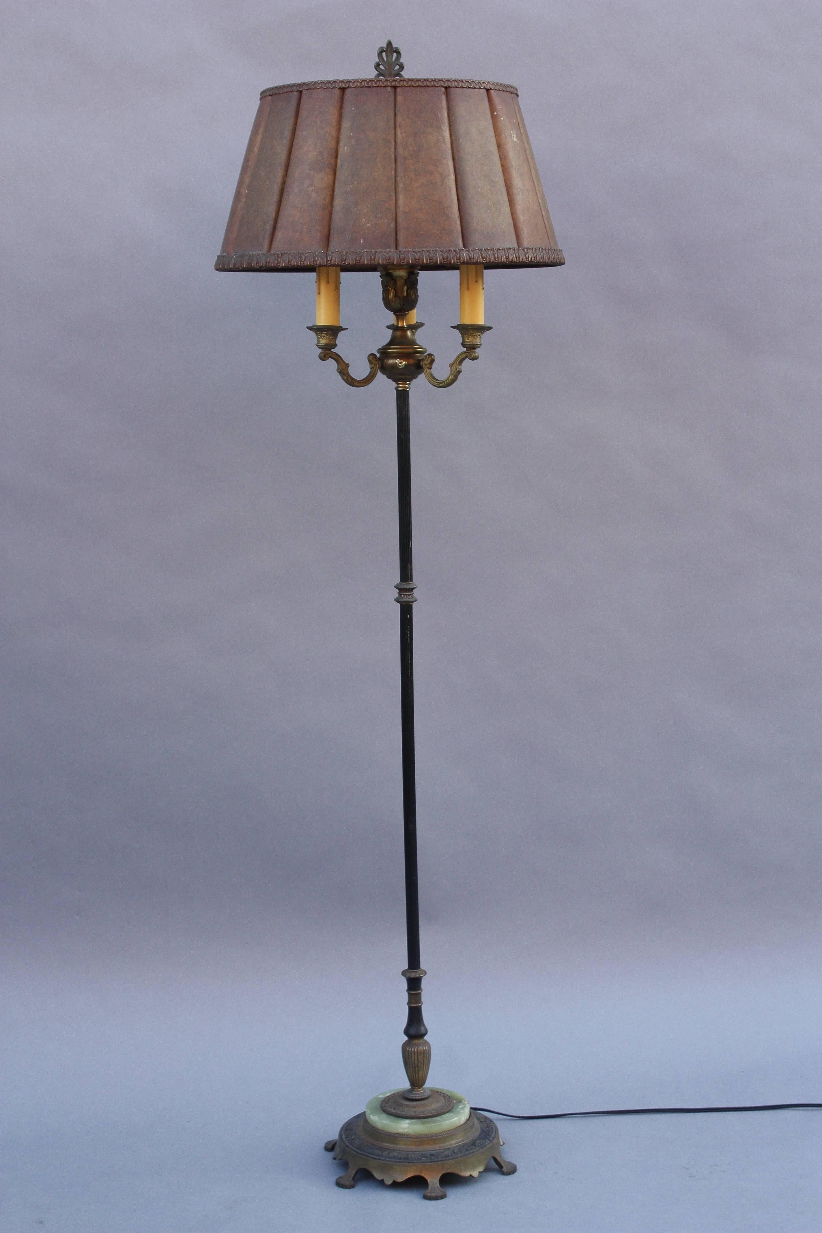 1920s Floor Lamp with Original Mica Shade at 1stDibs | 1920 floor lamp