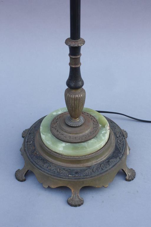 1920s Floor Lamp with Original Mica Shade at 1stDibs