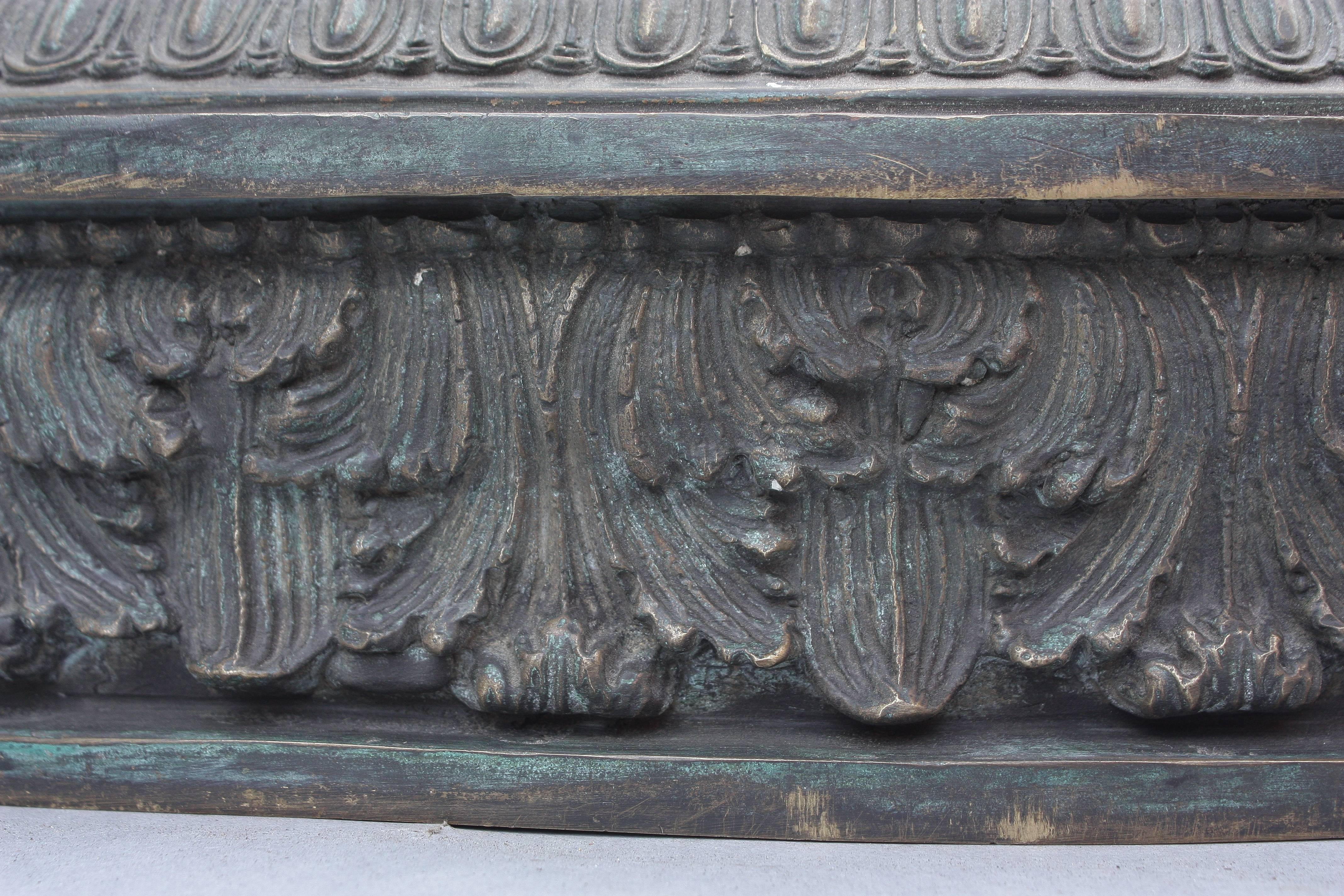 Large Turn of the 20th Century Cast Bronze with Replaced Mirror 4