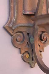 1920s Single Sconce with Crown Motif