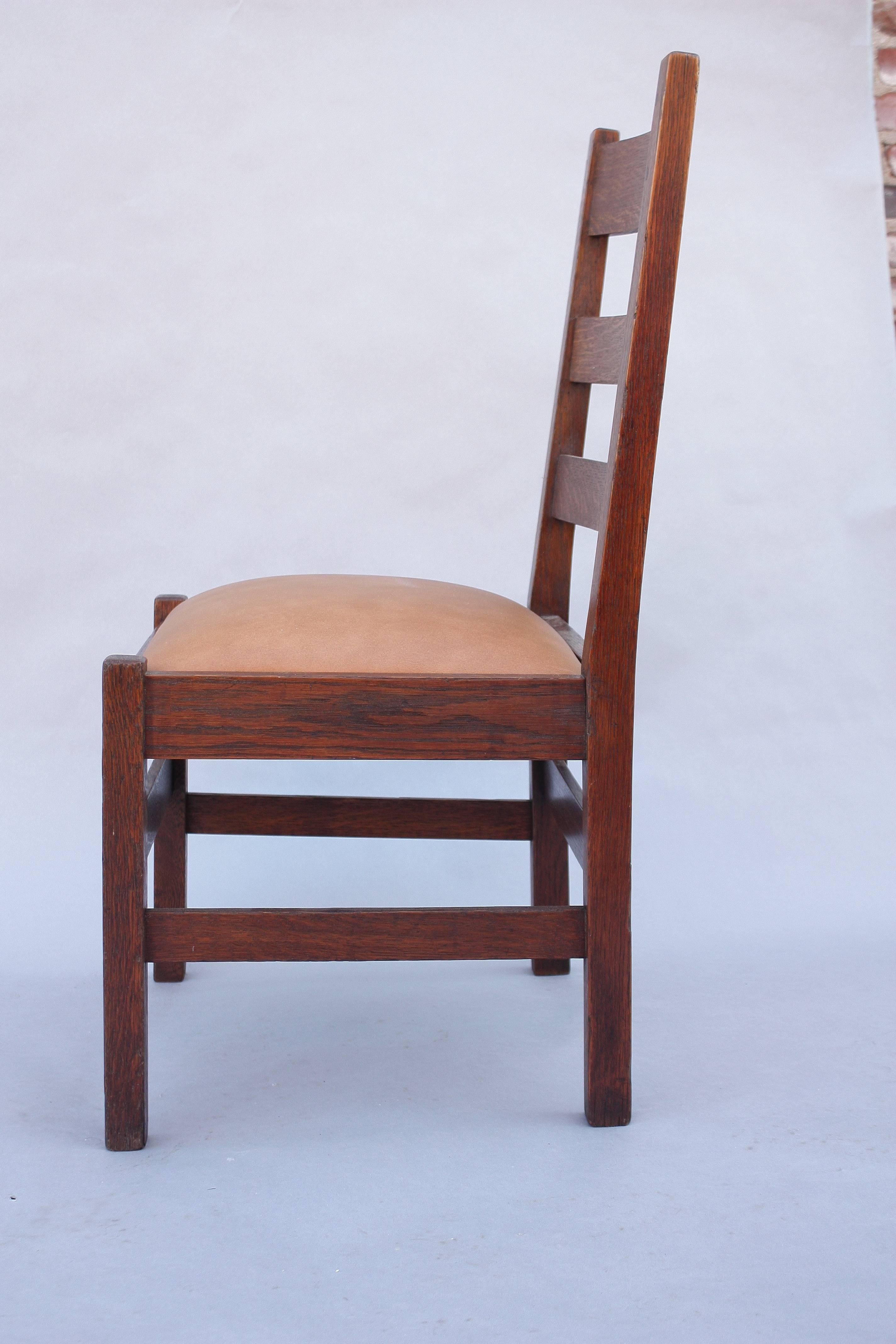 Arts and Crafts 1910 Arts & Crafts Ladder Back Chair For Sale