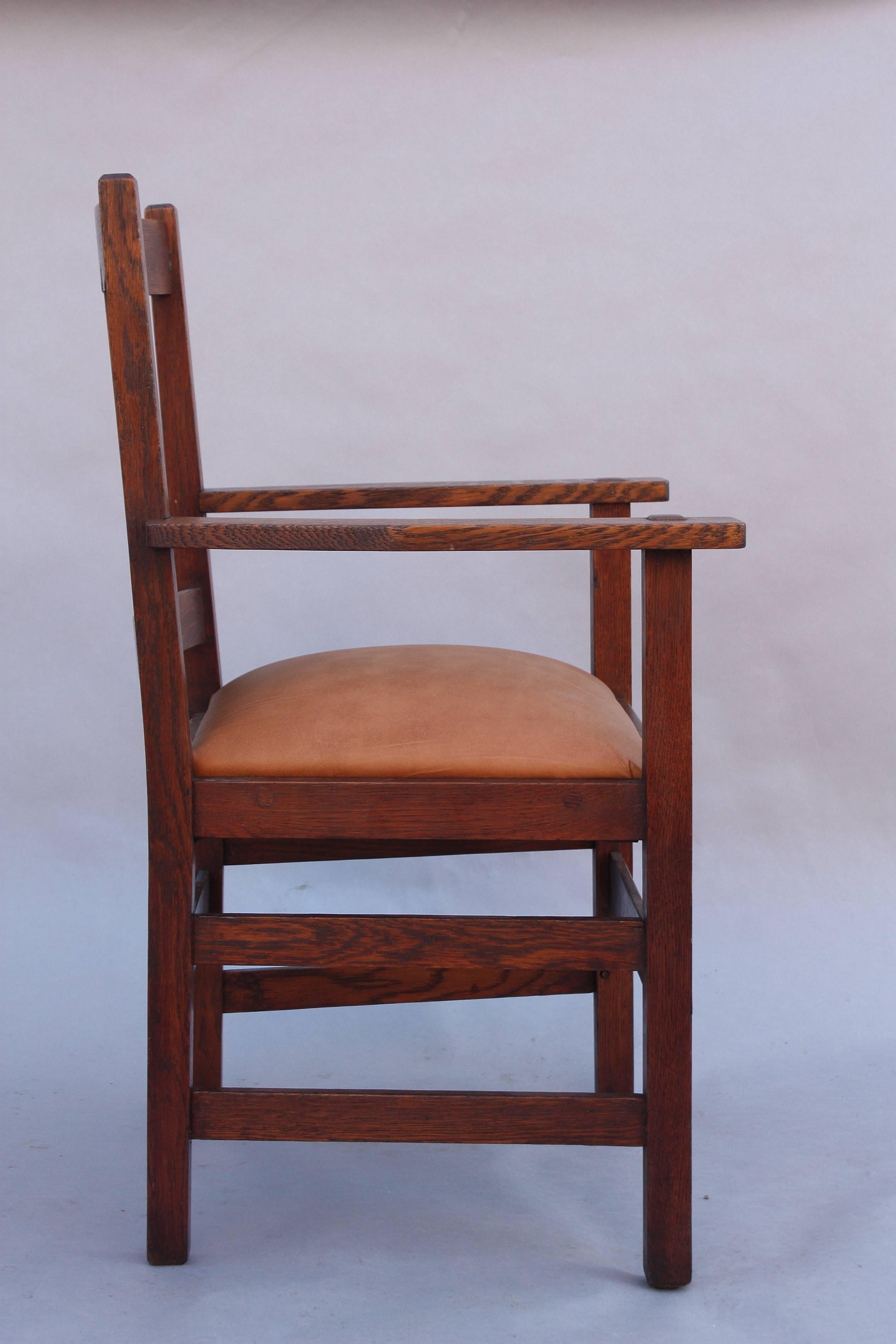 Arts and Crafts 1910 Signed Stickley Armchair