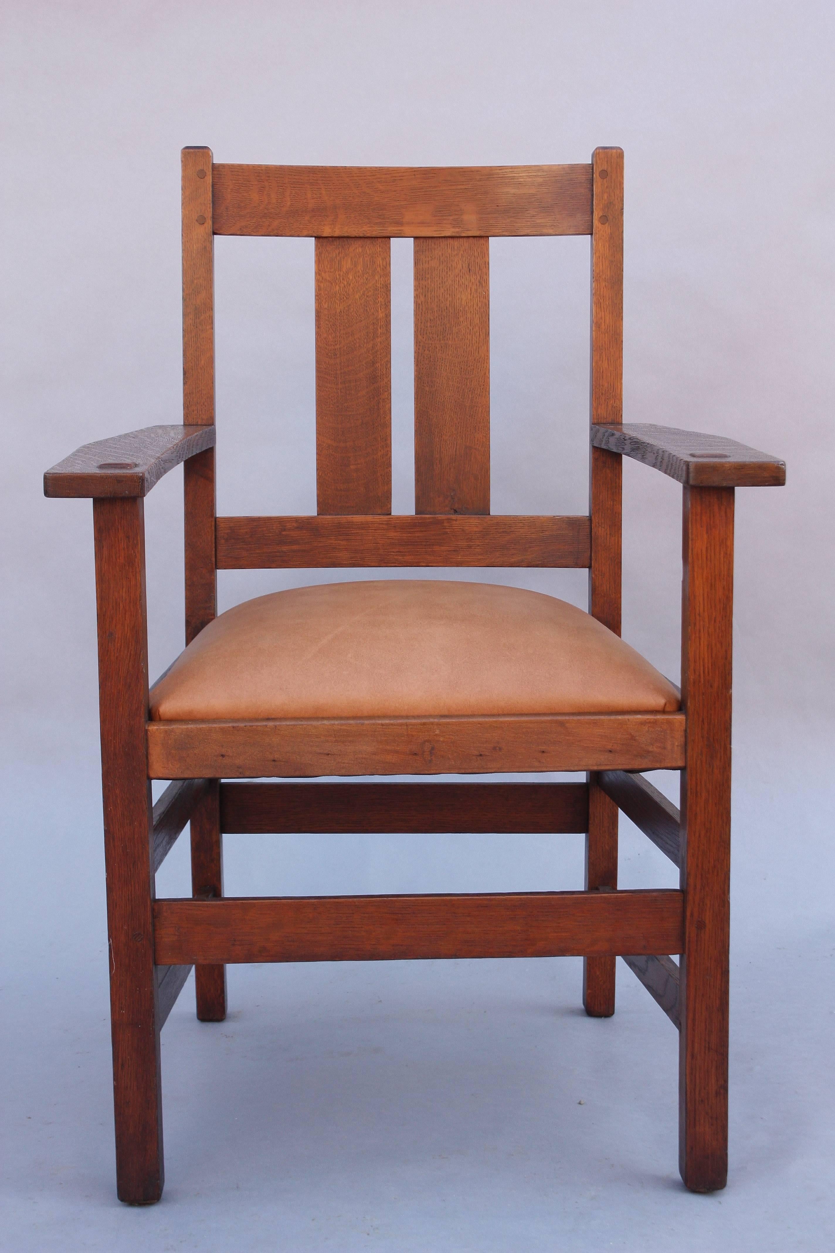 Early 20th Century 1910 Signed Stickley Armchair