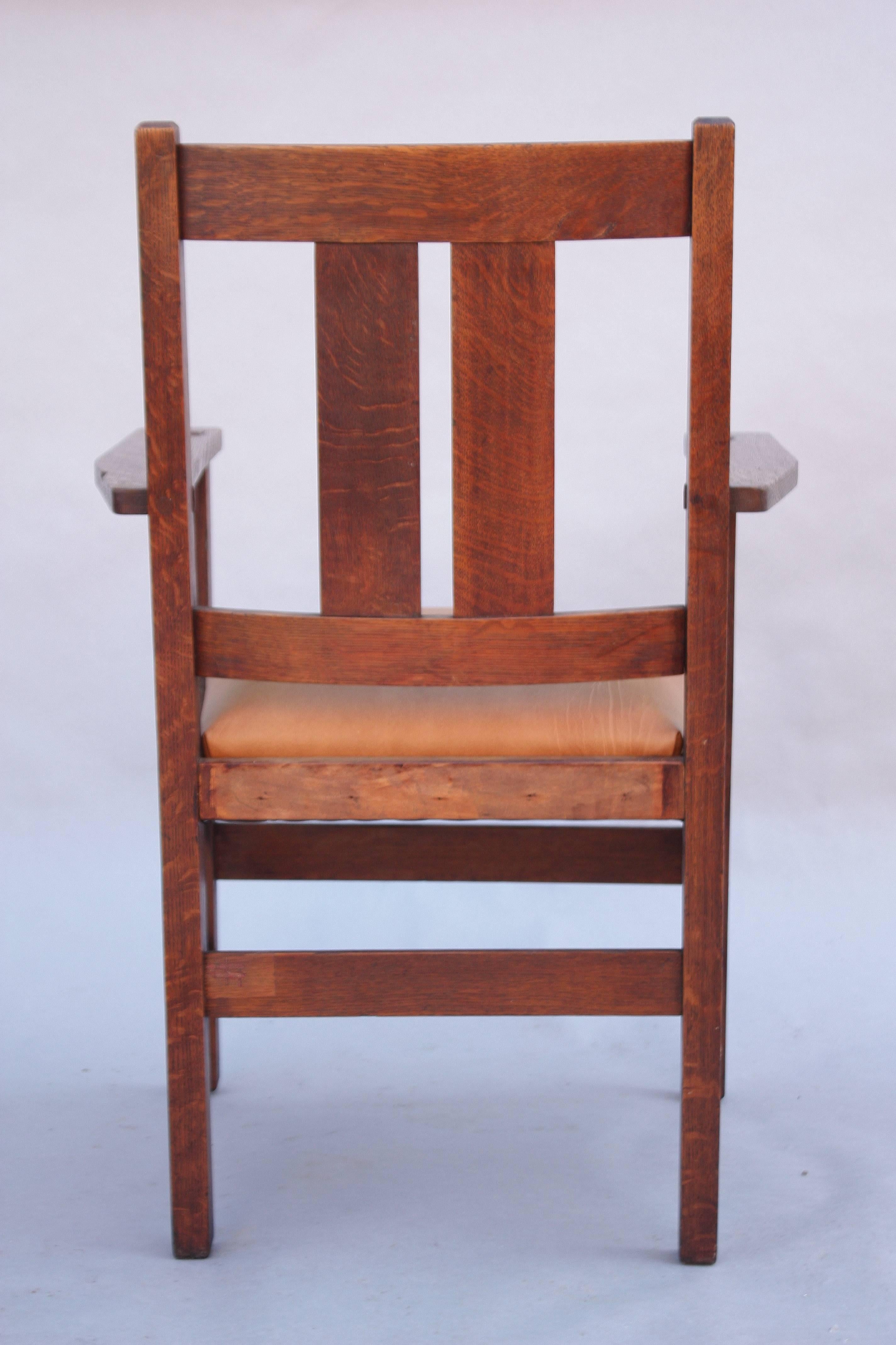 1910 Signed Stickley Armchair 2