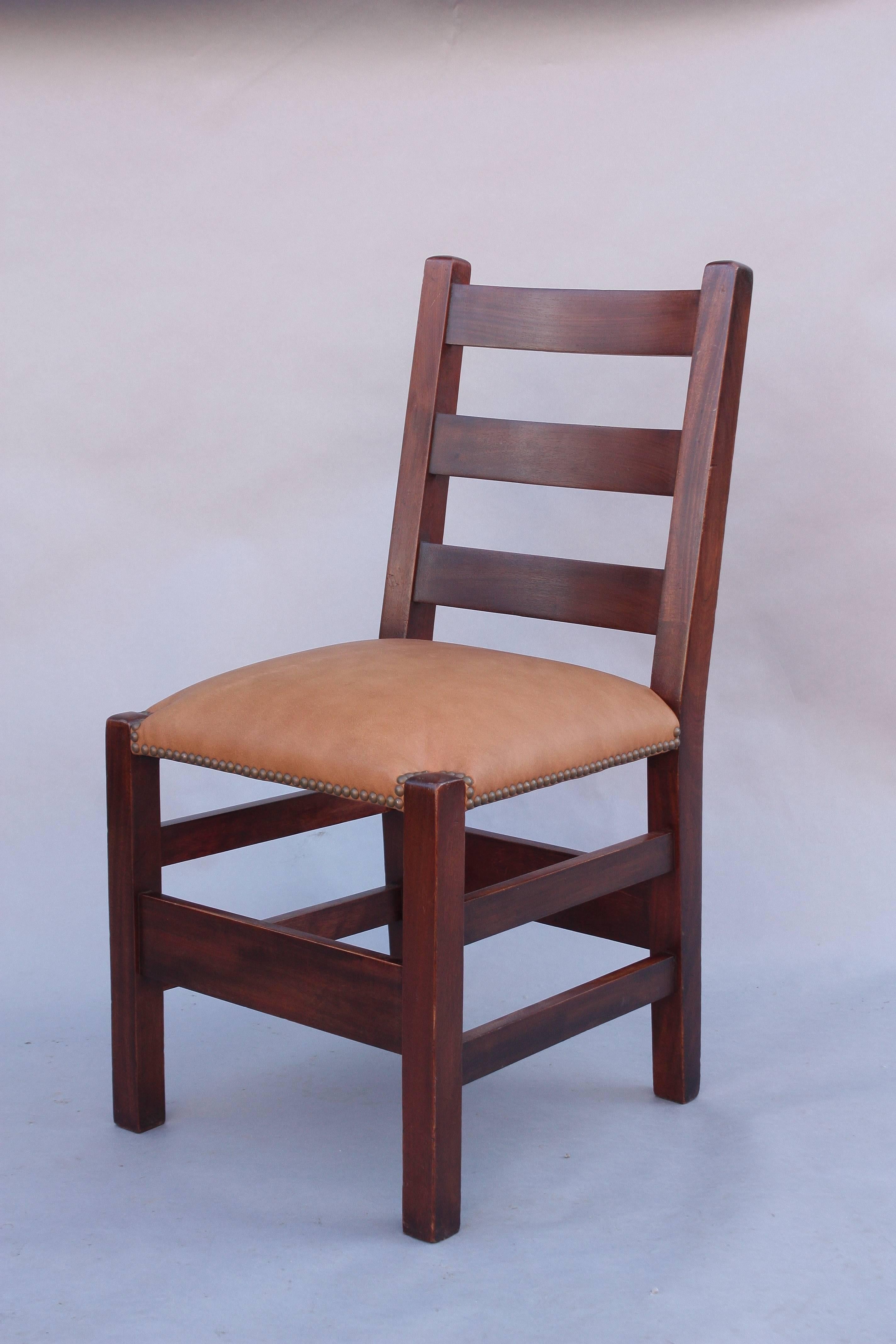 American Arts & Crafts Ladder Back Chair, 1910 For Sale