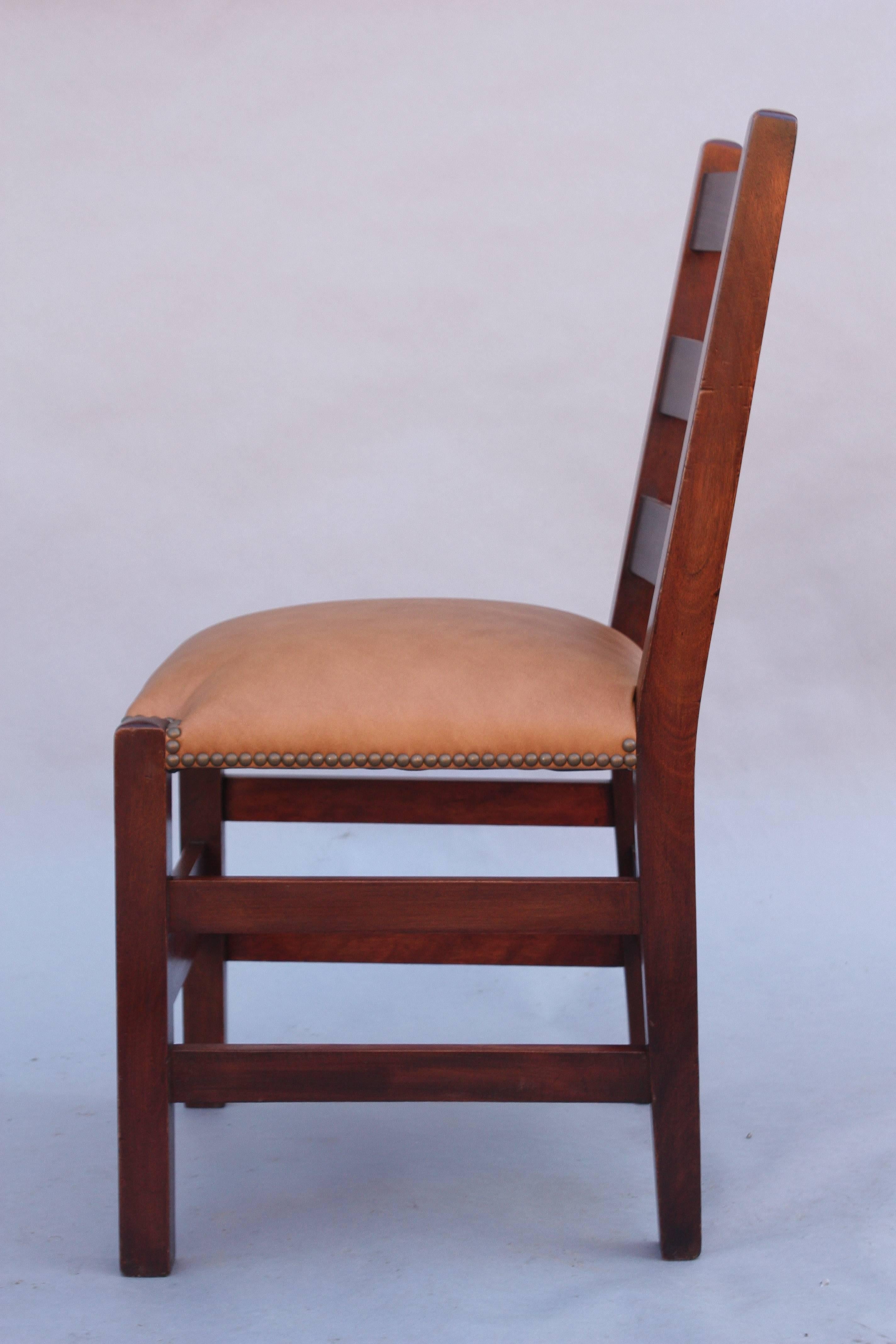 Arts & Crafts Ladder Back Chair, 1910 For Sale 1