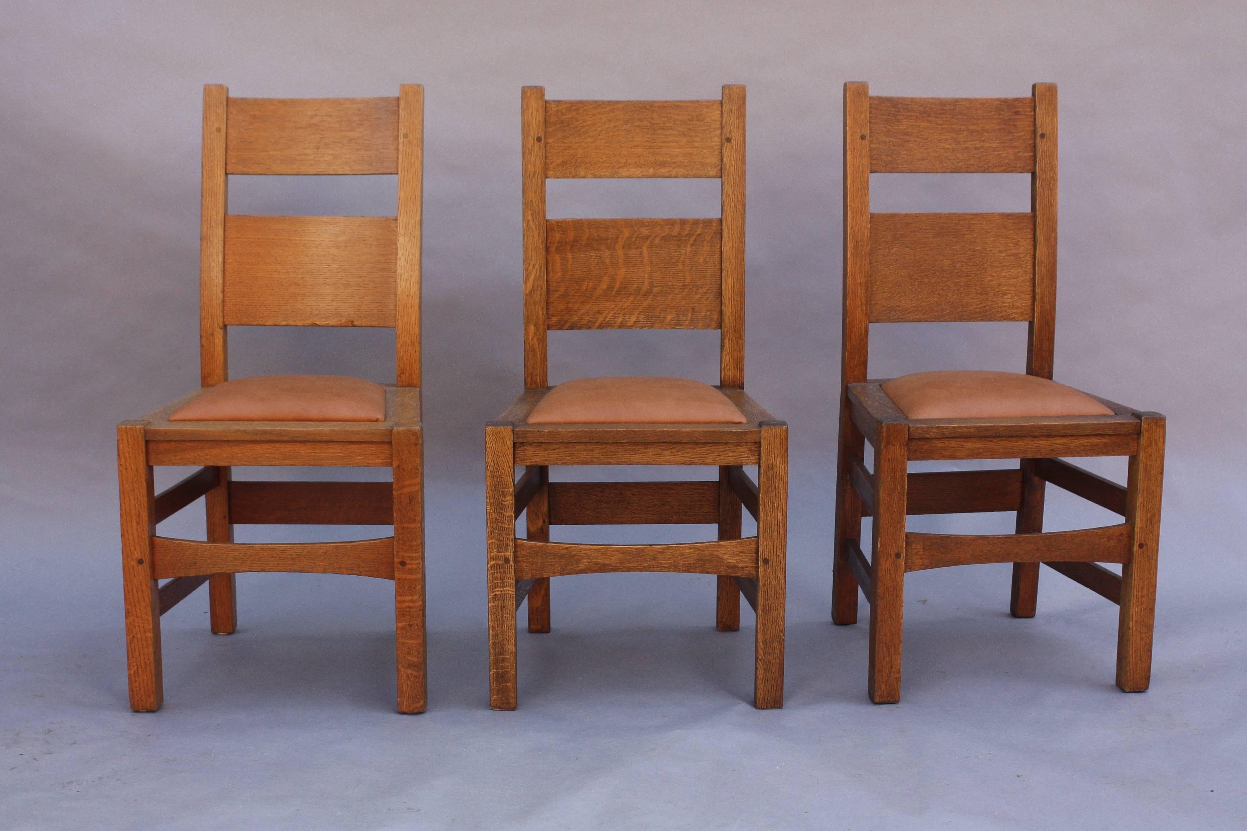 Early 20th Century 1 of 3 Arts and Crafts Period Side Chairs
