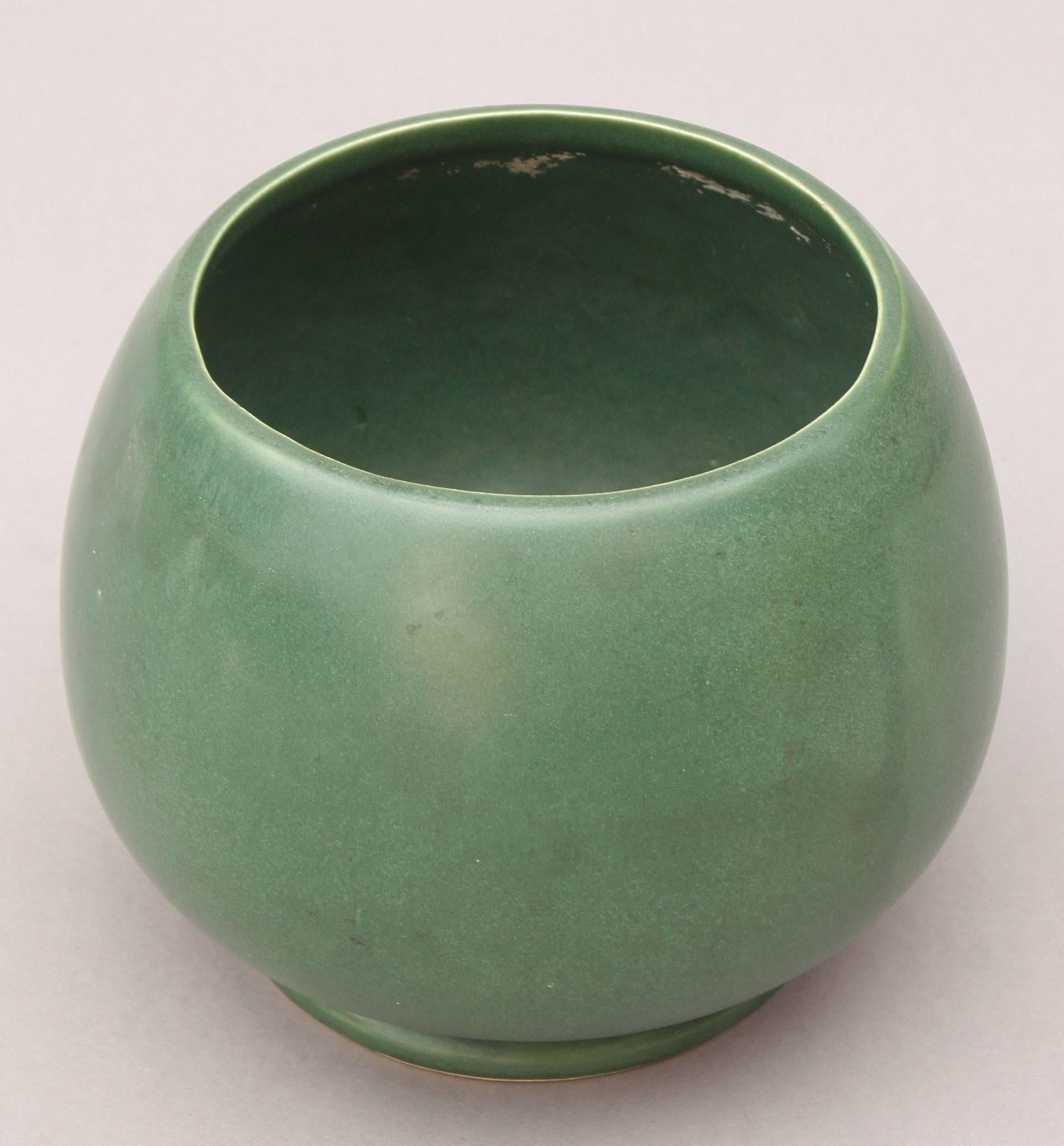Beautiful McCoy vase with matte green vase.
