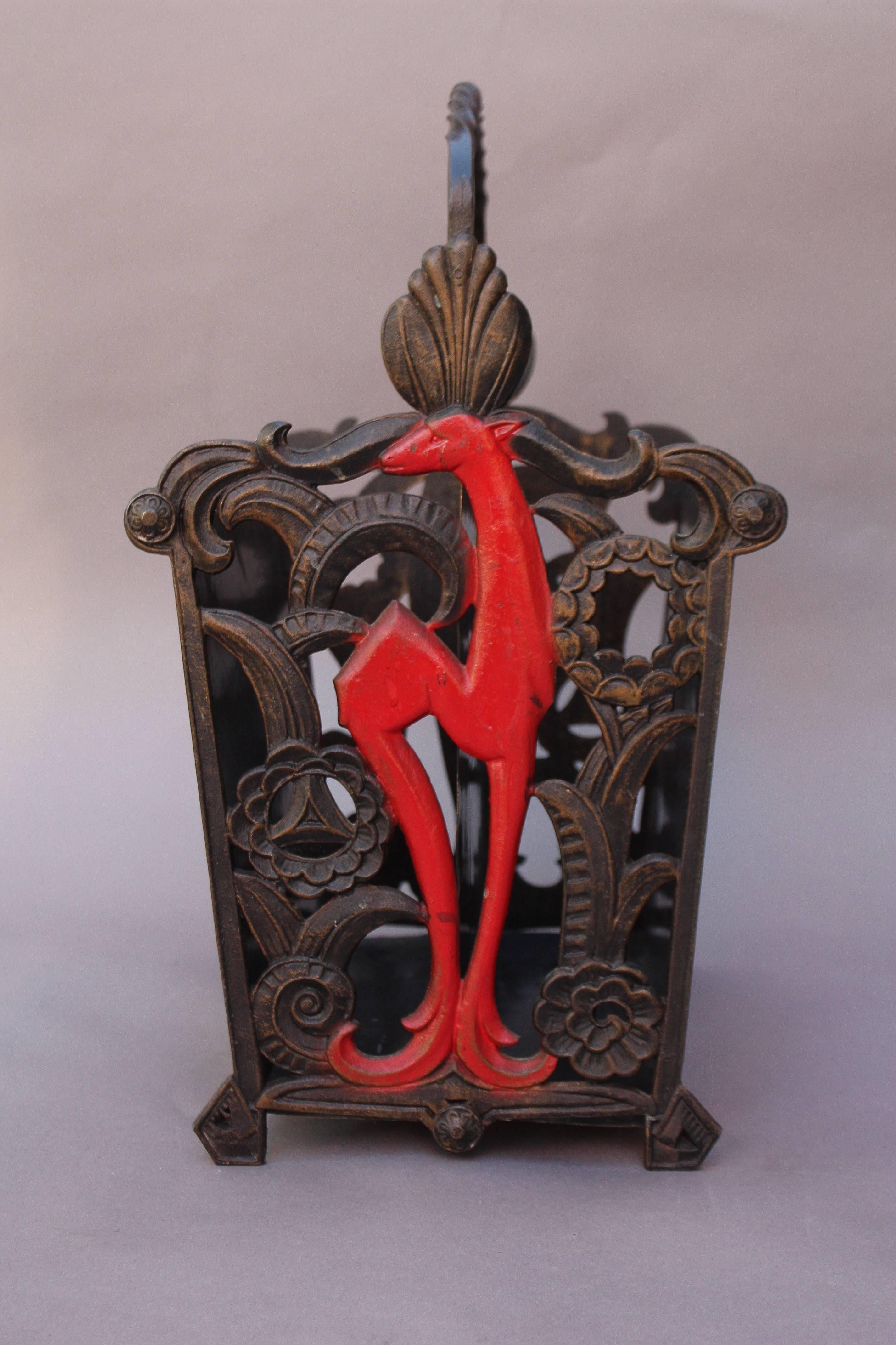 wrought iron magazine holder