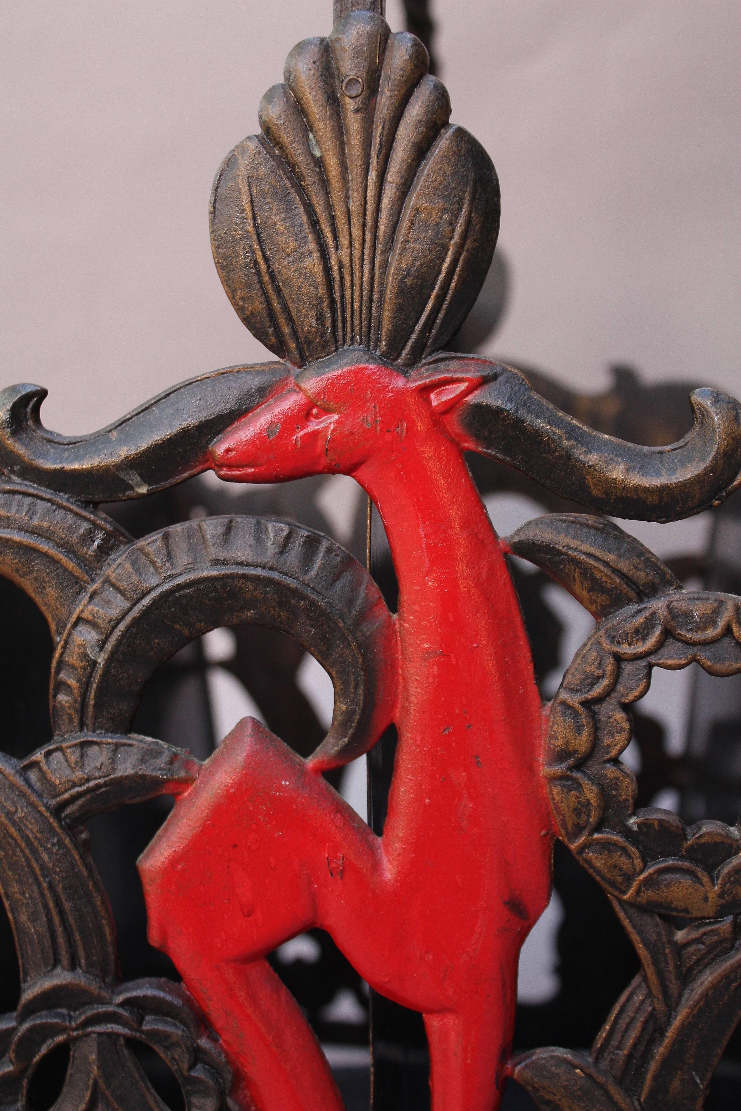 American 1920s Cast Iron Magazine Rack