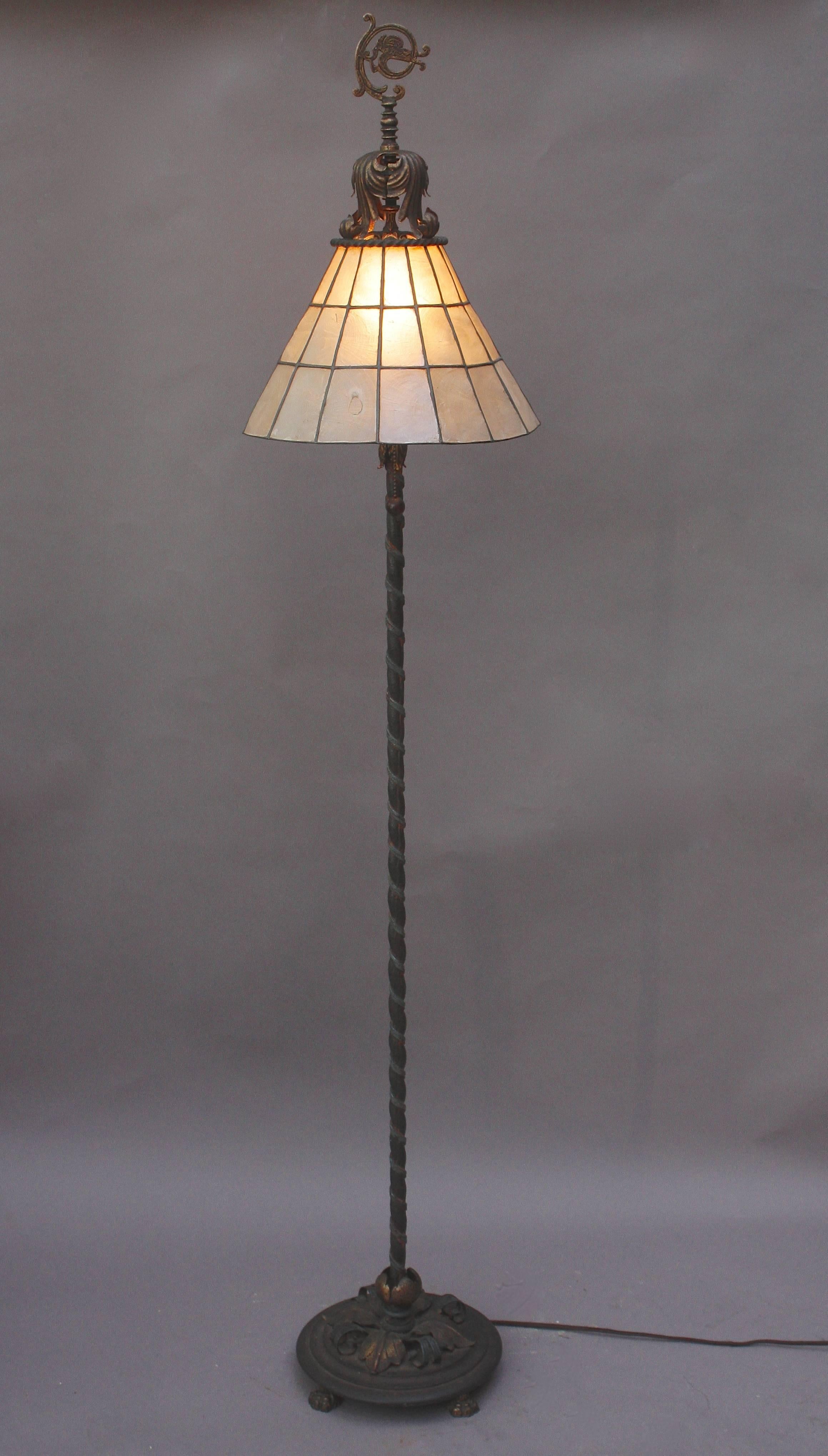 Spanish Colonial 1920s Floor Lamp in the Style of Oscar Bach