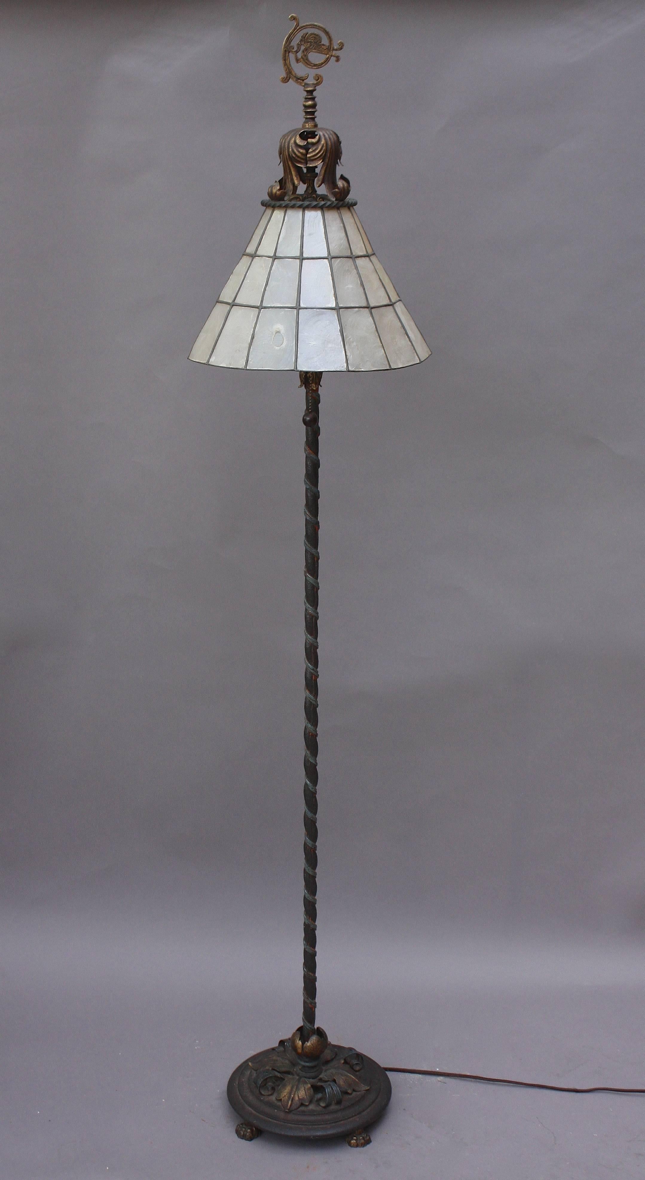 Early 20th Century 1920s Floor Lamp in the Style of Oscar Bach