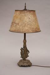 Antique Spanish Revival Table Lamp with Ship Motif
