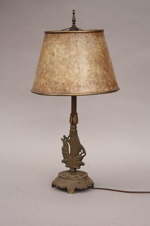 Antique Spanish Revival Table Lamp with Ship Motif at 1stdibs