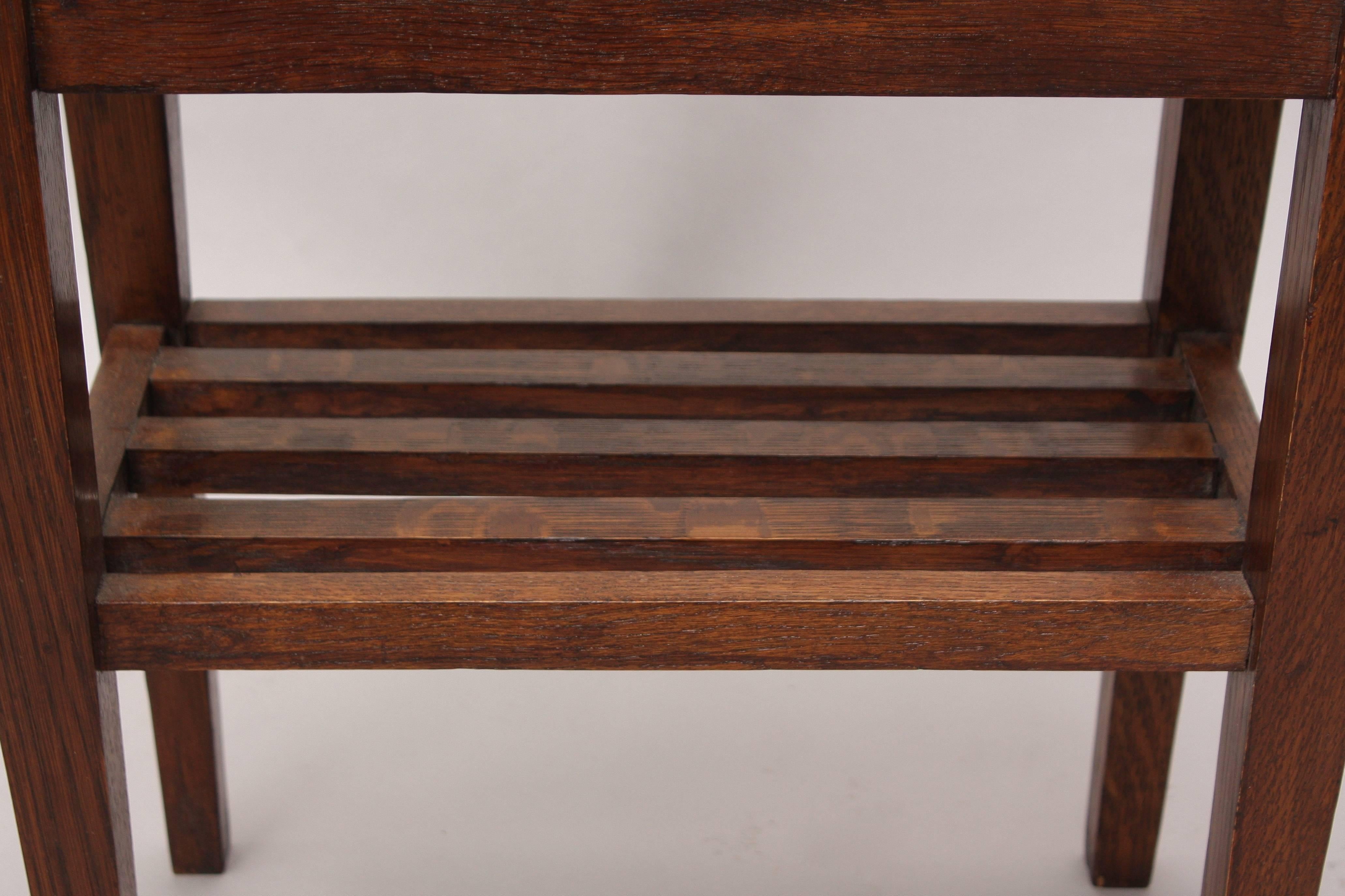 1910 Oak Arts & Crafts Bench In Good Condition In Pasadena, CA