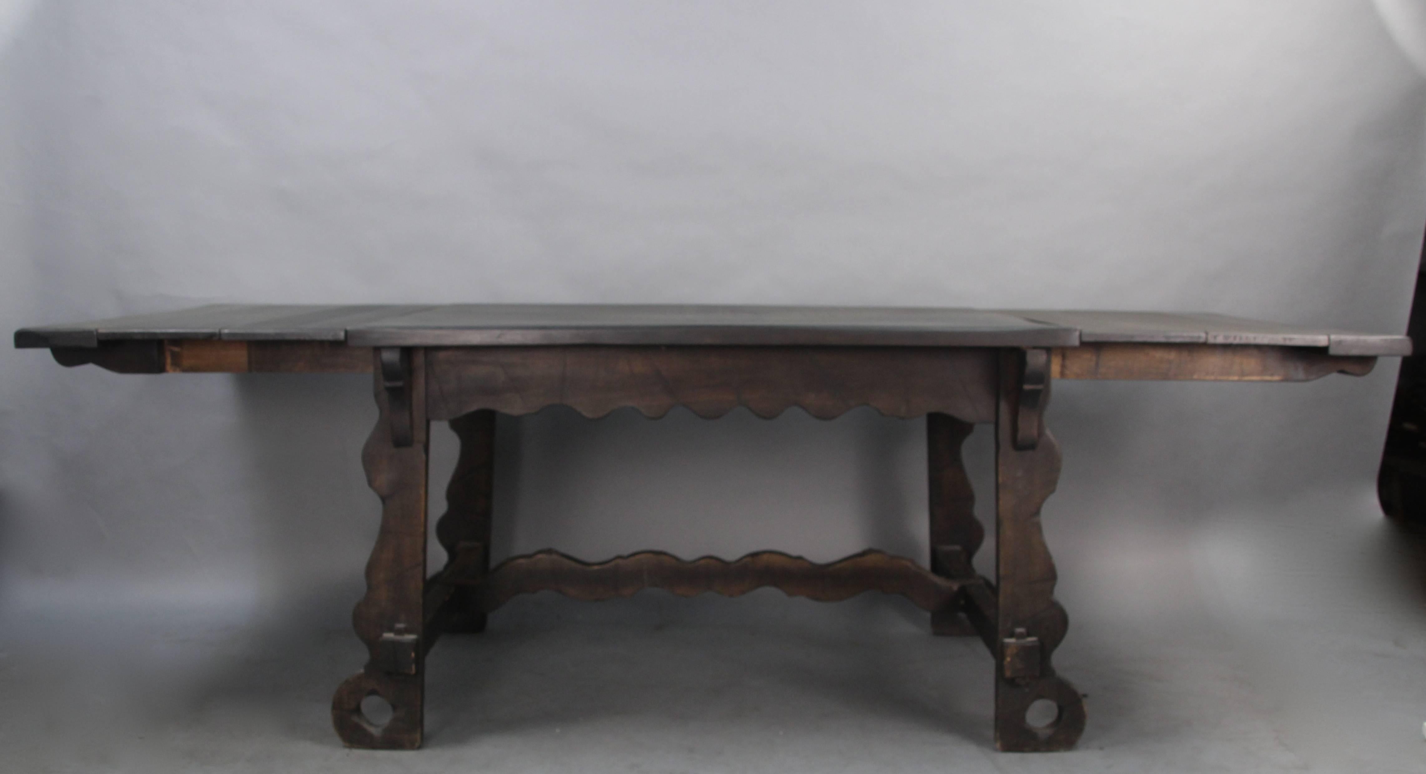 1930s Large Signed Monterey Table with Extensions 2