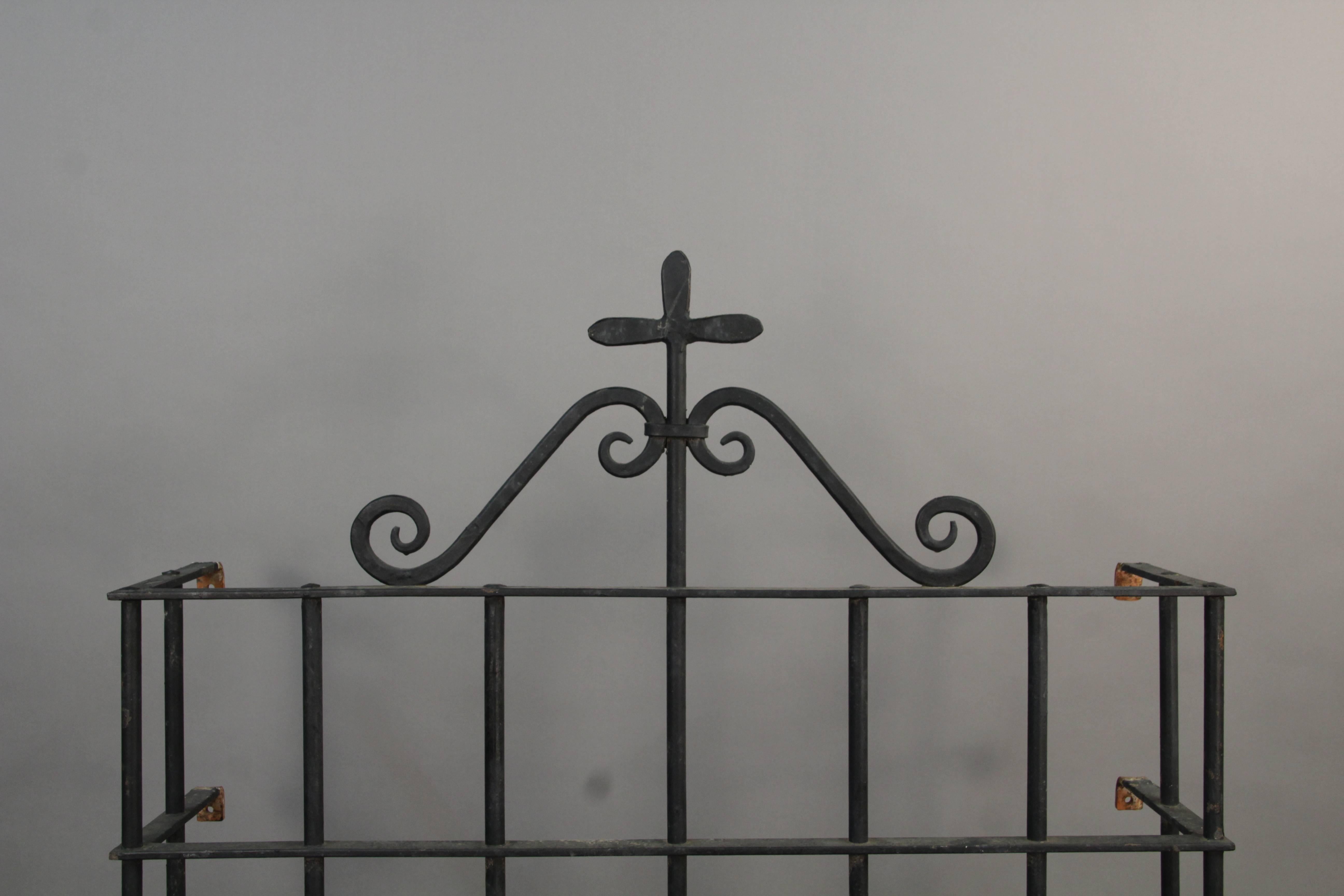 American 1920s Wrought Iron Window Grill