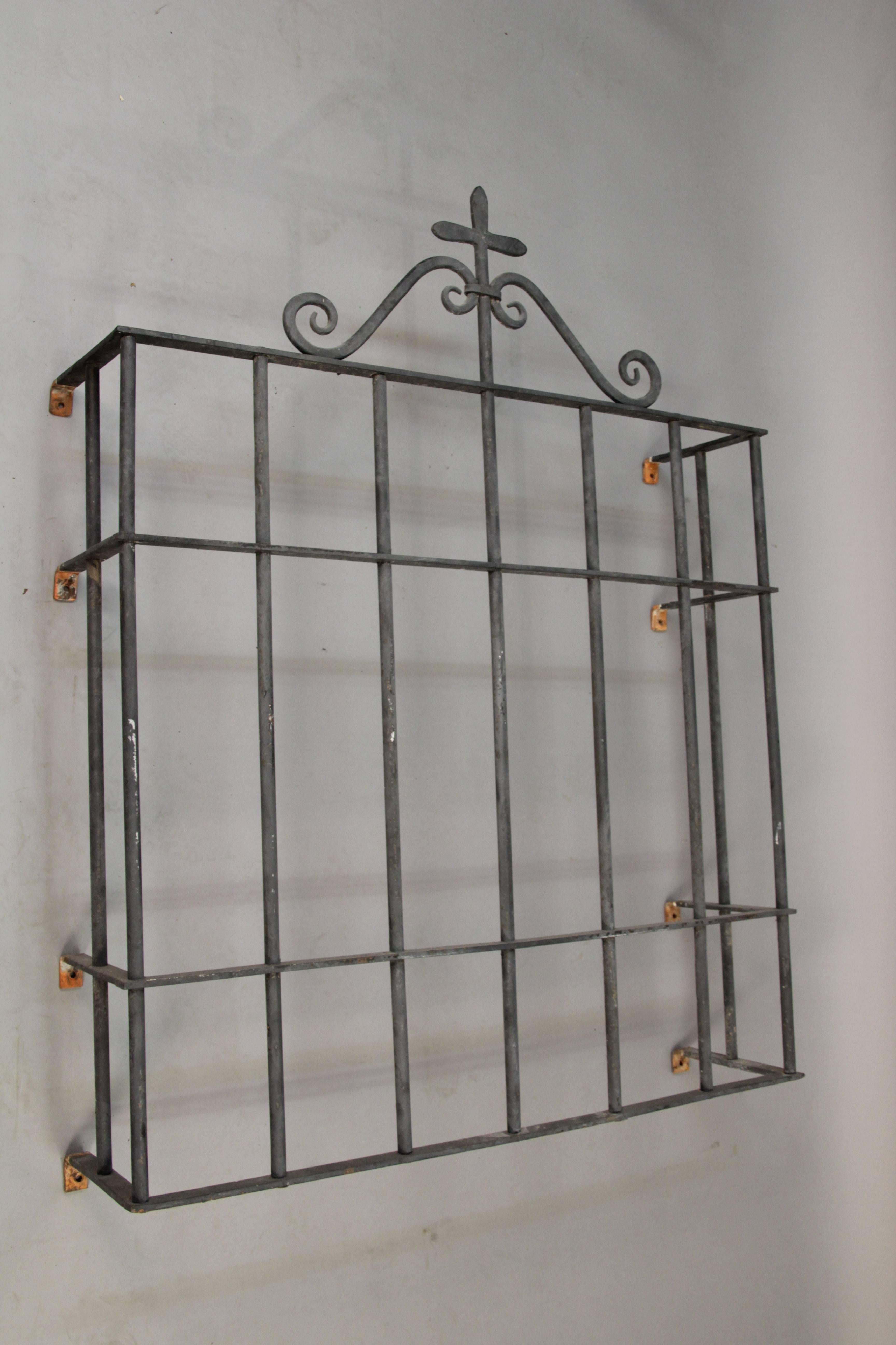 American 1920s Wrought Iron Window Grill