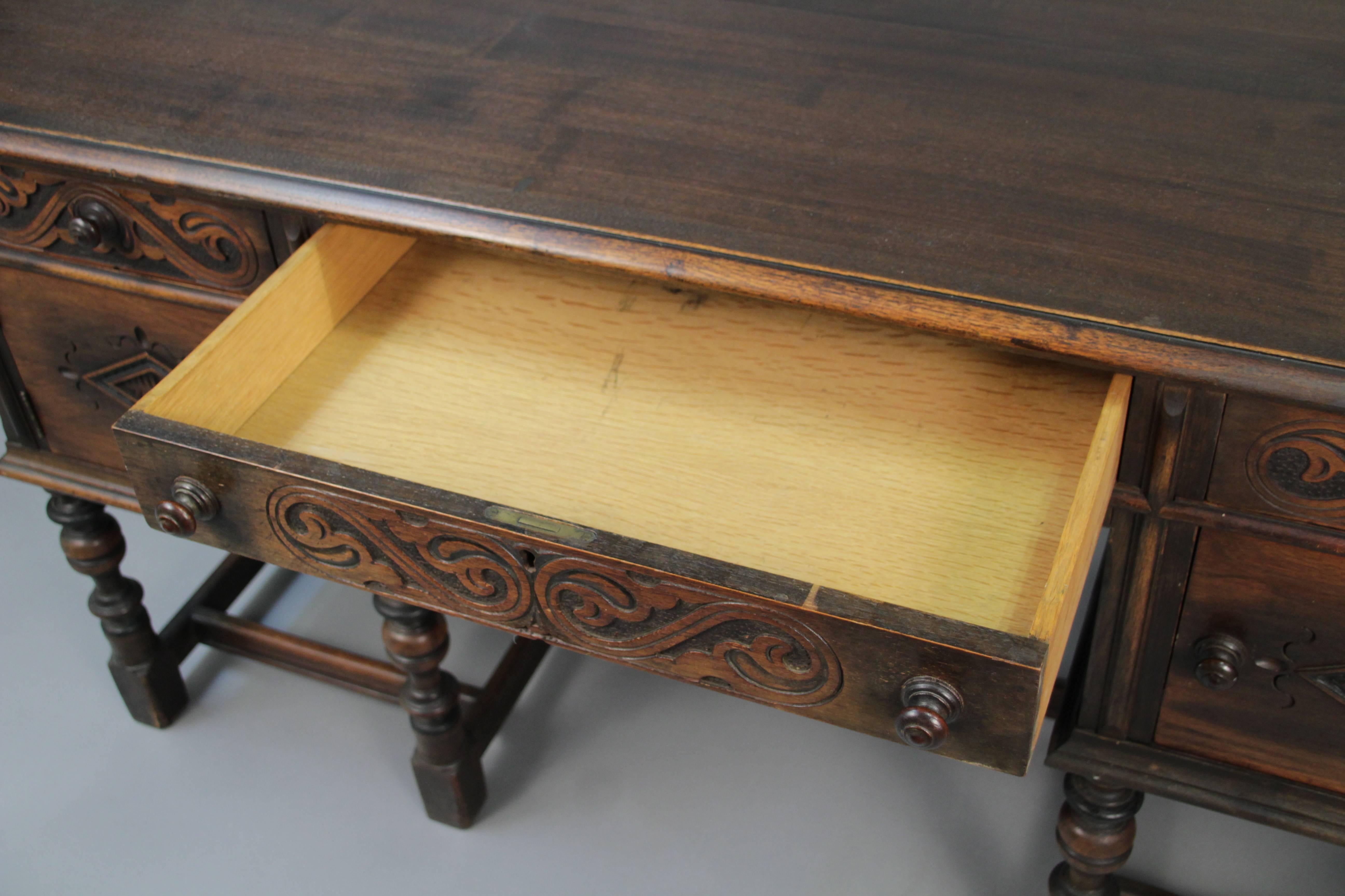 Early 20th Century 1920s Carved Spanish Revival Desk