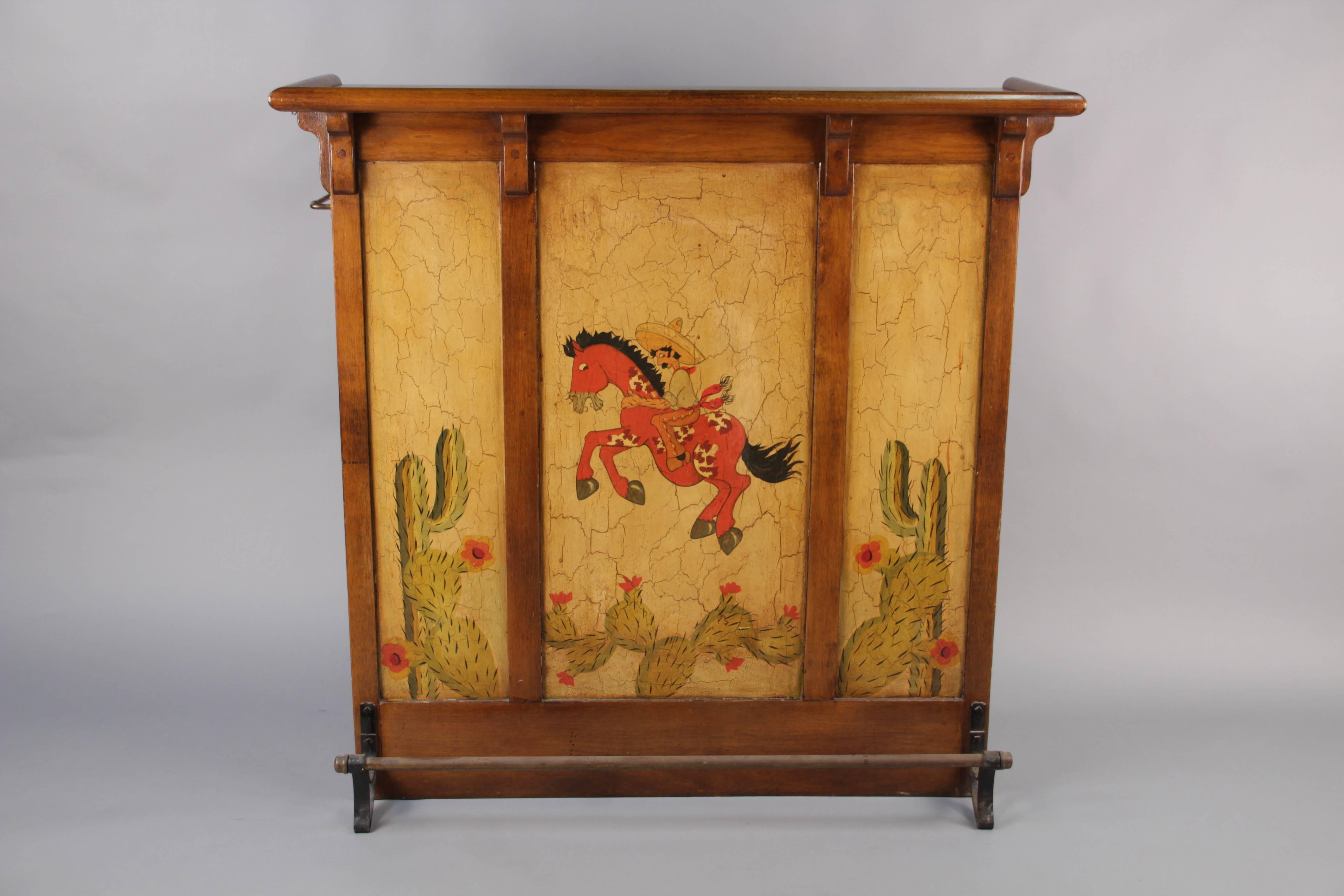 Rancho Monterey Monterey Period Bar with Intenoche Three-Panel Painting