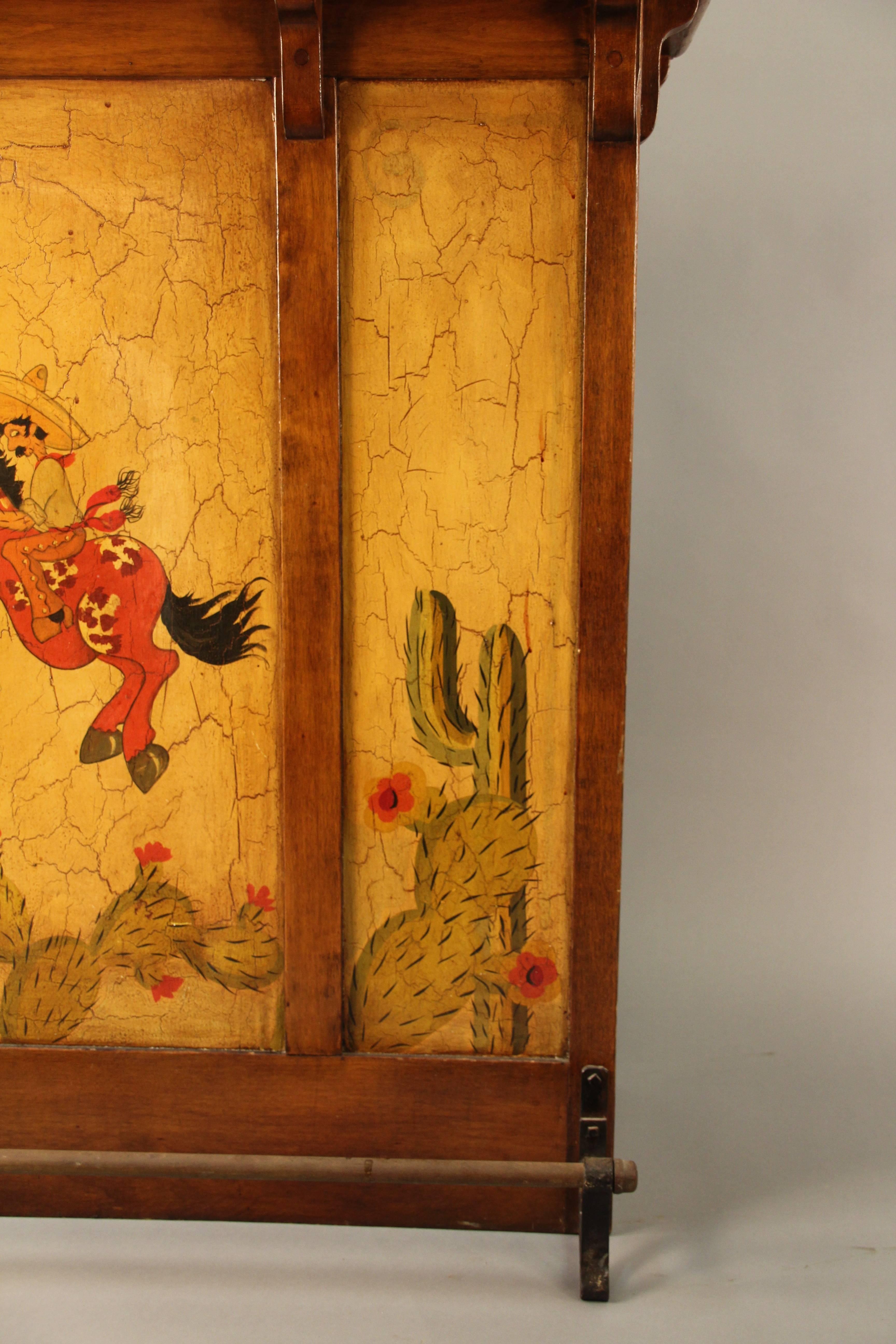 Monterey Period Bar with Intenoche Three-Panel Painting 2