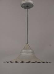 1 of 3 Industrial Pendant with Unusual Ruffled Edge
