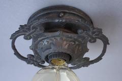 1920s Spanish Revival Flush Mount Light Fixture