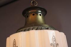 1920s Antique Milk Glass Pendant