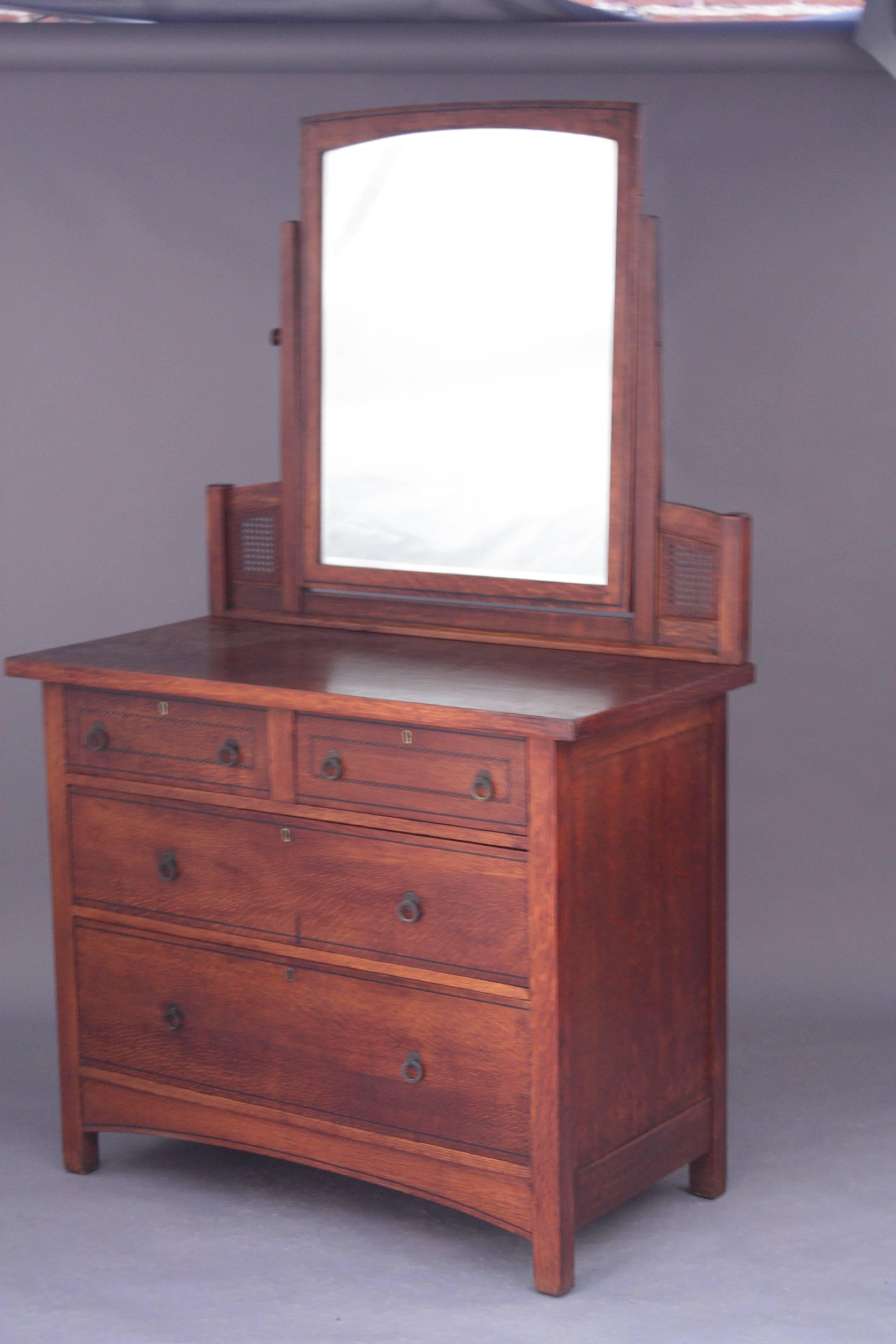Arts and Crafts Arts & Crafts Mission Oak Dresser with Original Mirror