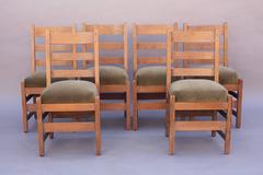 Set of Six Arts and Crafts Mission Chairs Attributed to L & JG Stickley