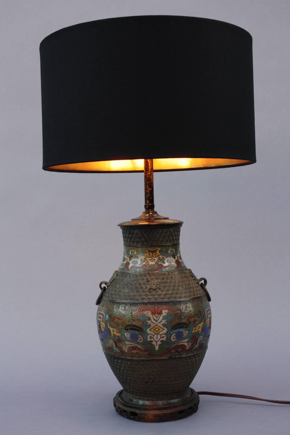 Antique Cloisonne Table Lamp For Sale at 1stdibs
