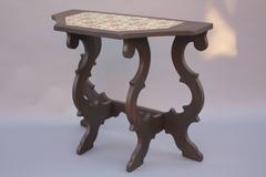 1930s Spanish Revival Table with Tudor Tiles