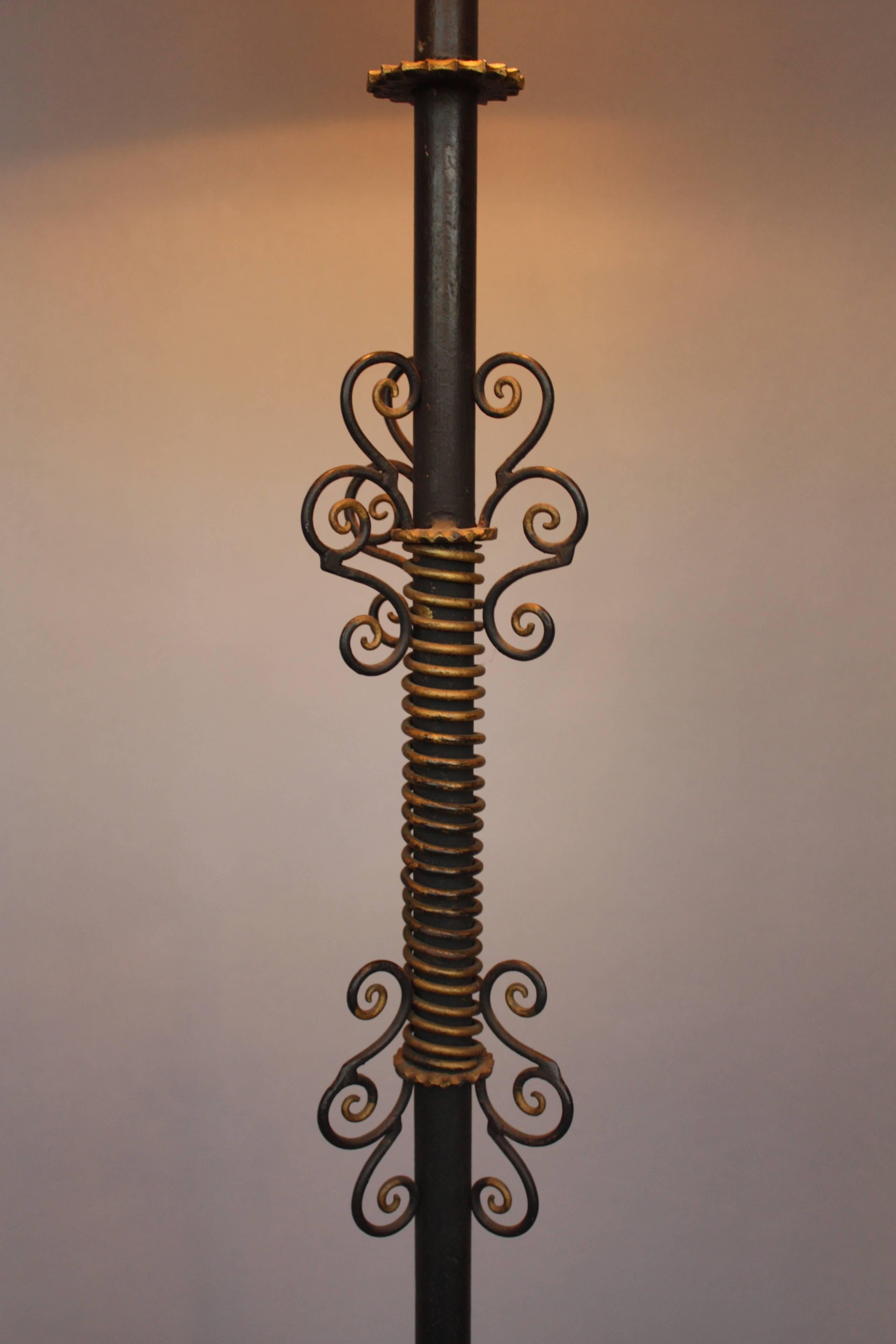 American Spectacular Large Scale 1920's Spanish Revival Floor Lamp