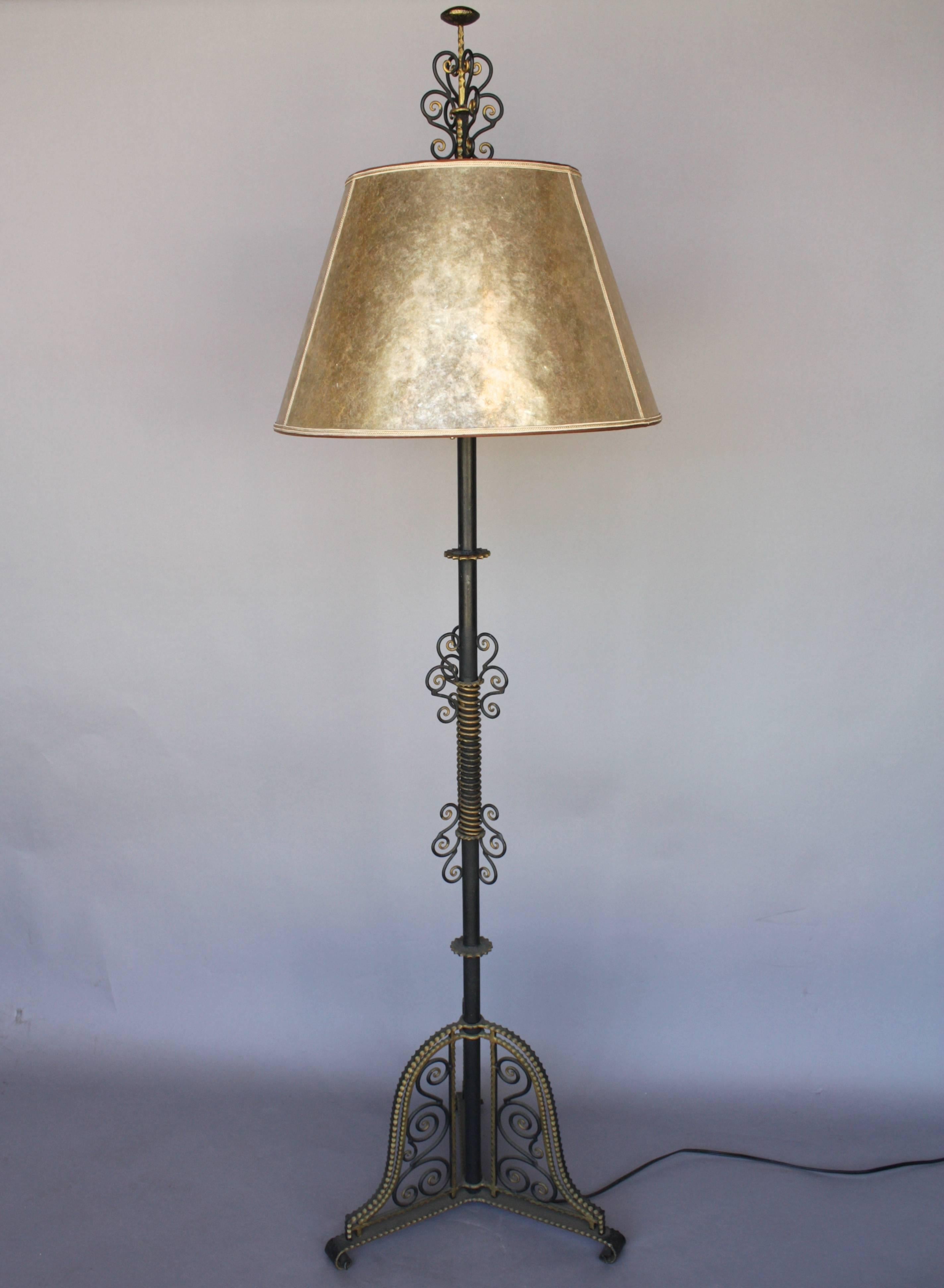 Spectacular Large Scale 1920's Spanish Revival Floor Lamp In Good Condition In Pasadena, CA