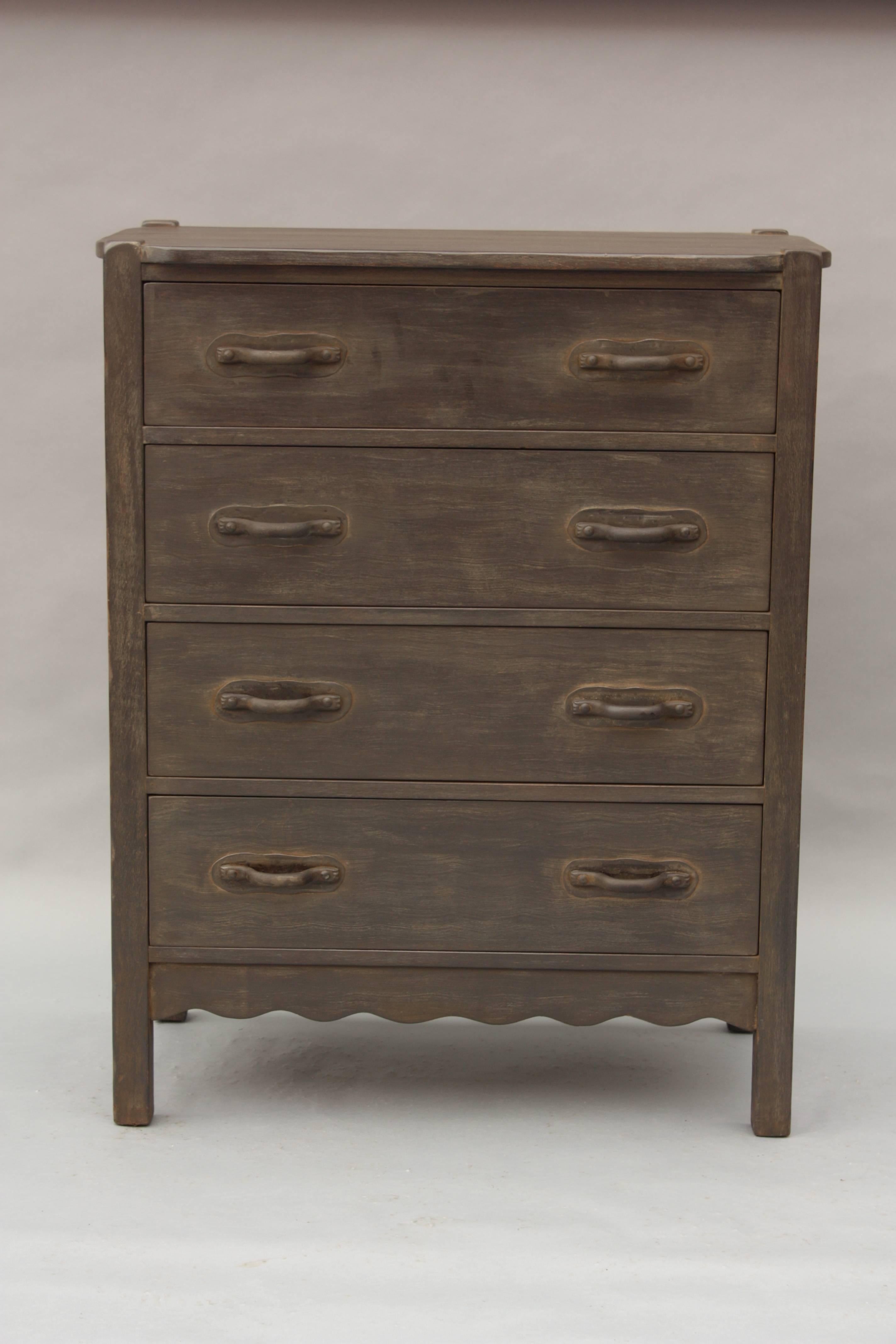 Dresser, circa 1930s. Signed Monterey. New dark finish. Measures: 42.25