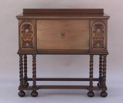 1920s Spanish Revival Server Sideboard with Crest