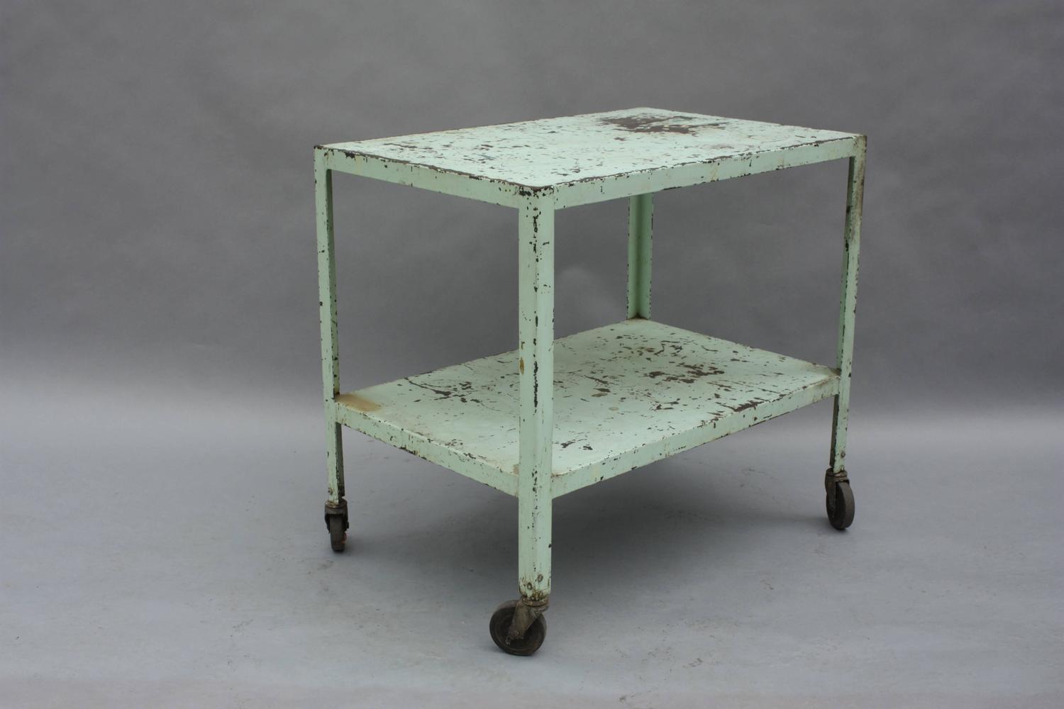 Industrial Metal Cart with Wheels For Sale at 1stdibs