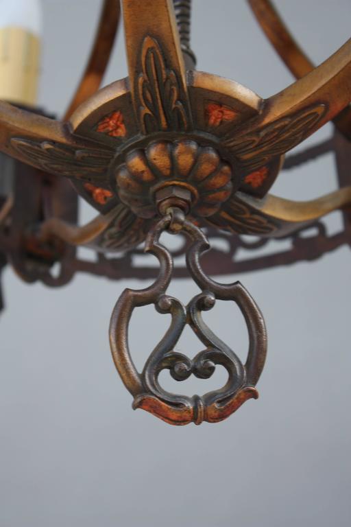 Classic Bronze Spanish Revival Chandelier For Sale at 1stDibs